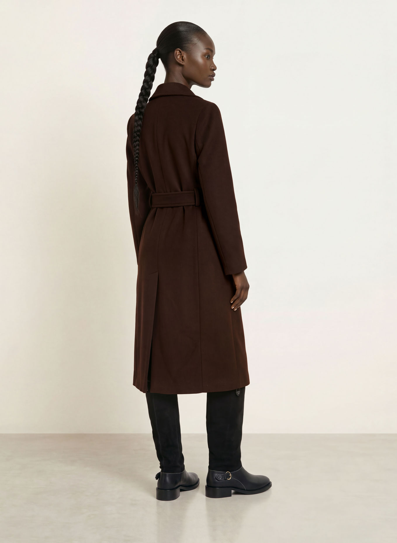 CLAUDIE PIERLOT Wollmantel: DUNKELBRAUN