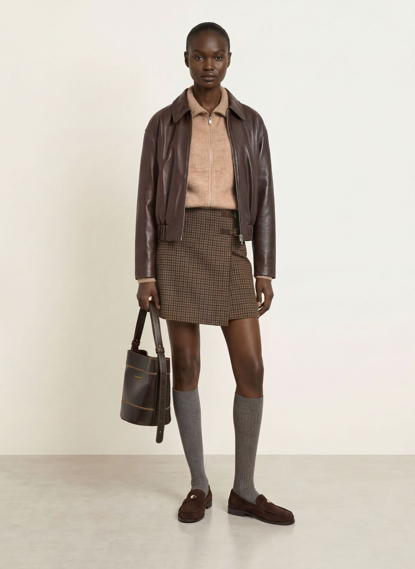 CLAUDIE PIERLOT Wickelrock: DUNKELBRAUN / BRAUN / SCHWARZ