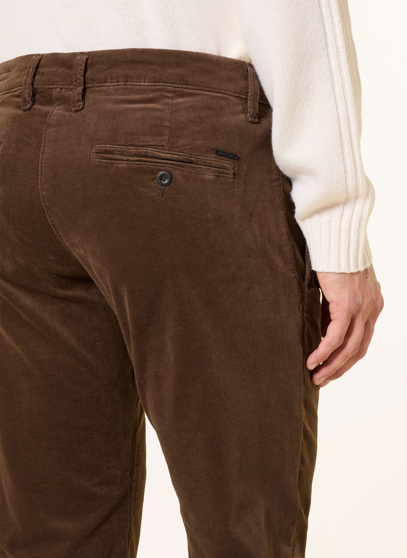 MAC Corduroy Pants, Regular Fit: DARK BROWN