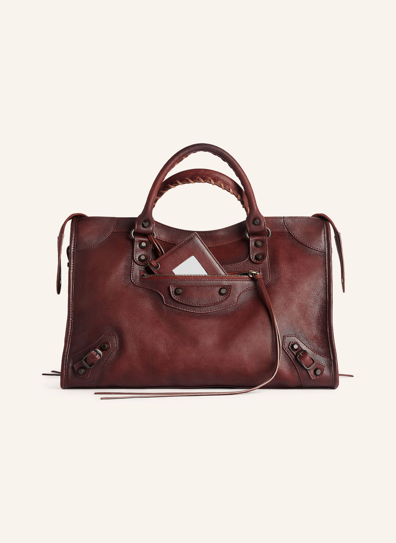 BALENCIAGA Handtasche LE CITY MEDIUM: DUNKELROT