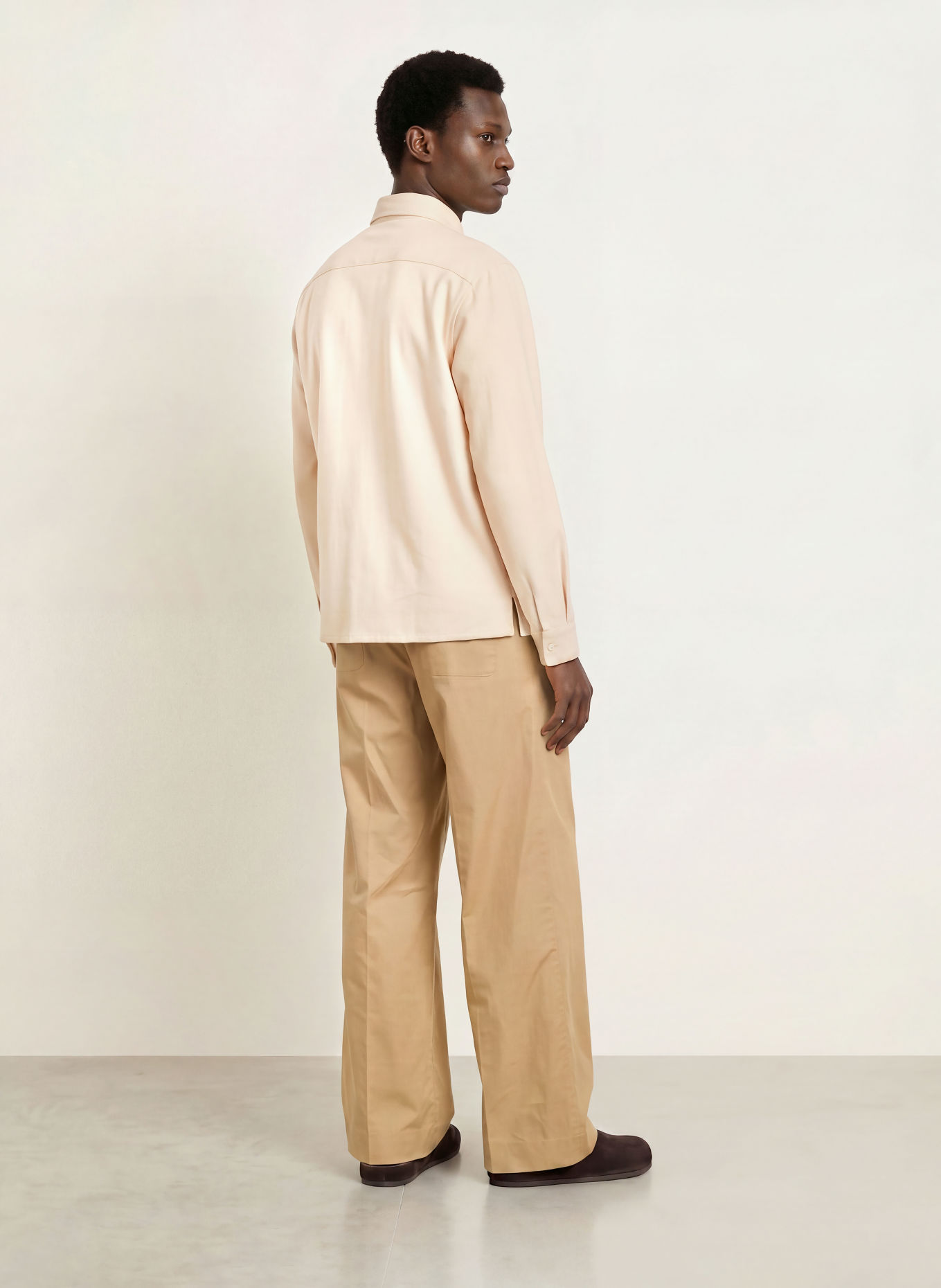 SANDRO Flanellhemd Regular Fit: CREME