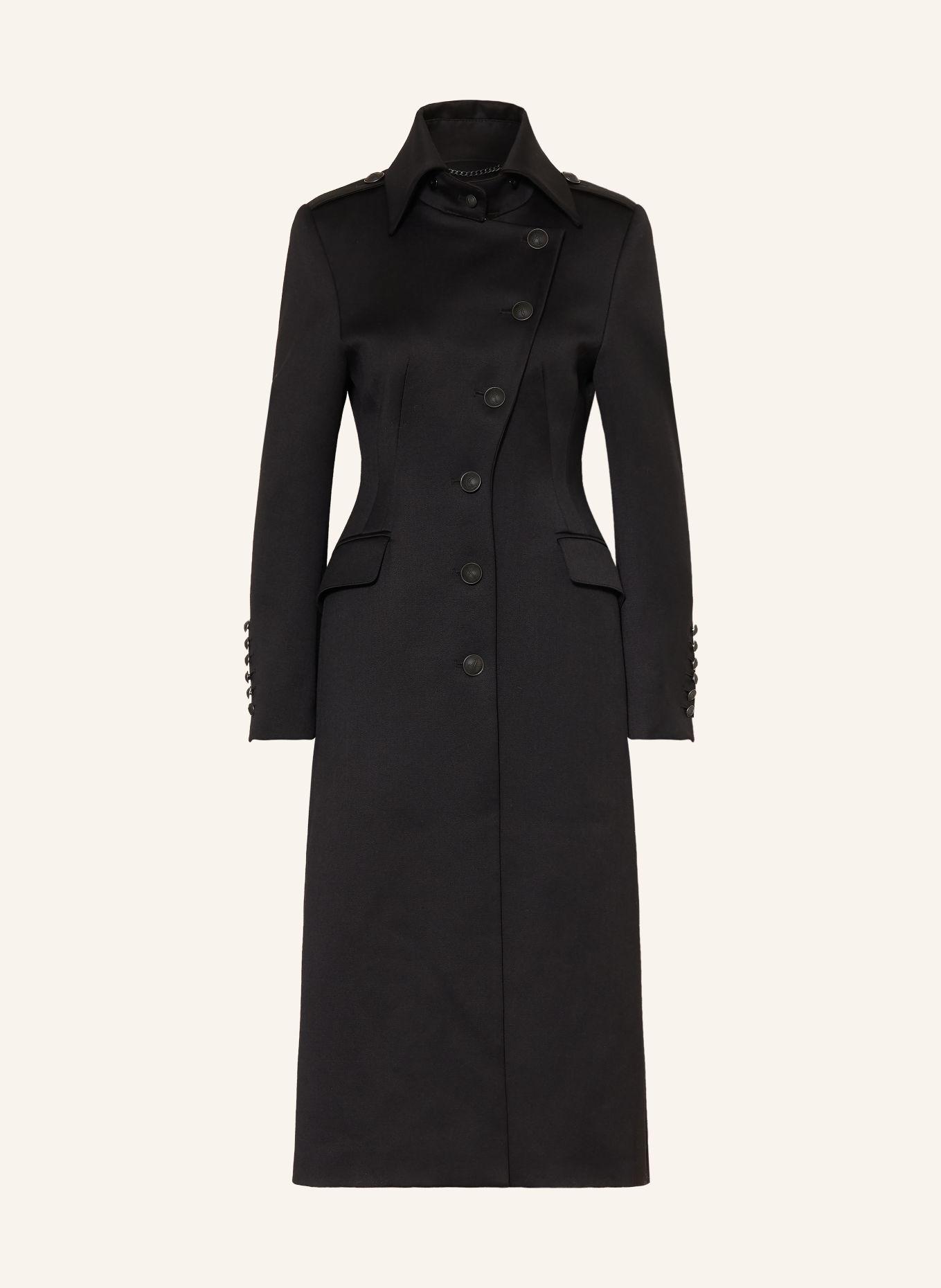 DRYKORN Wollmantel DRYQUEENS: SCHWARZ
