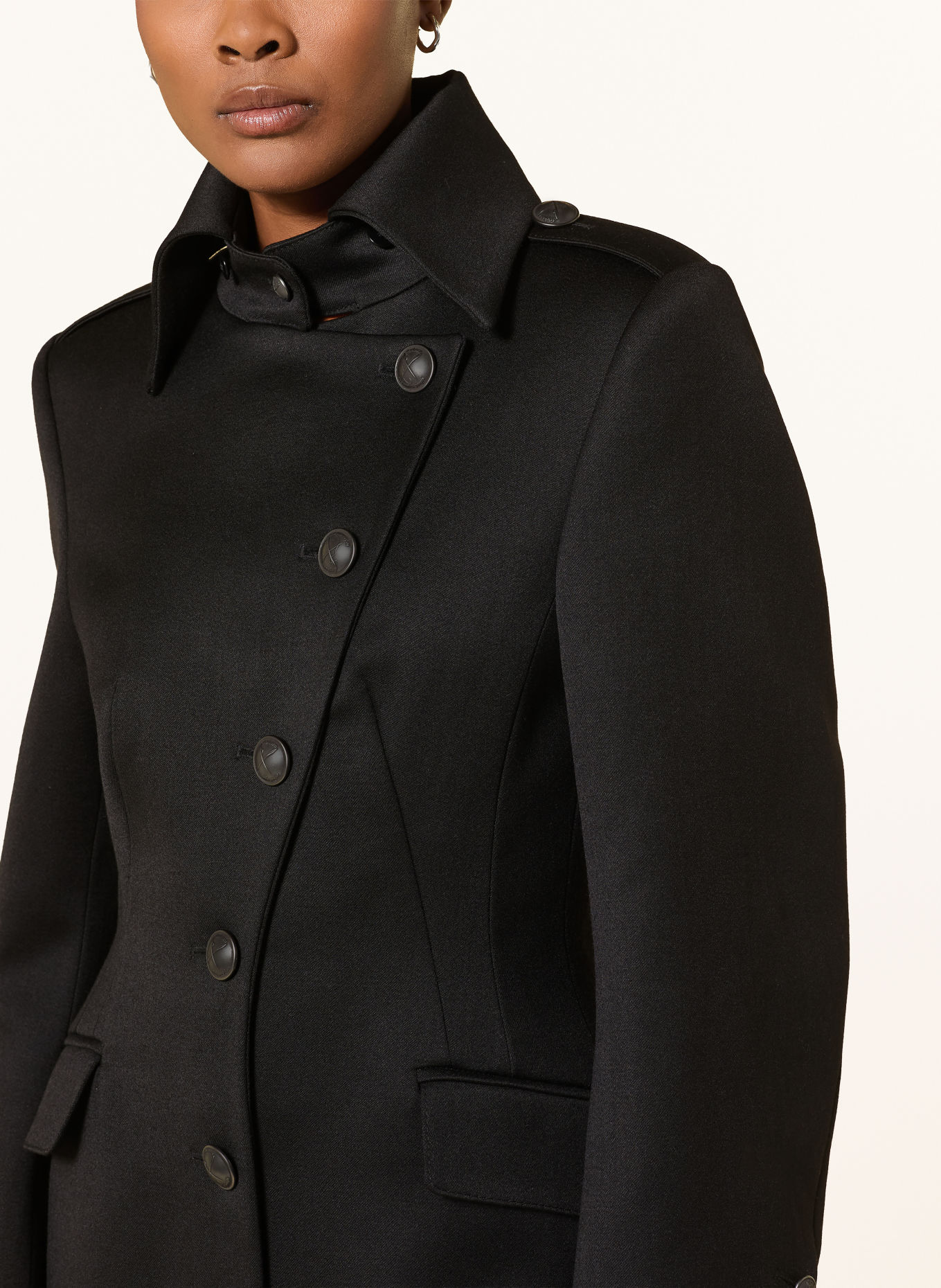 DRYKORN Wollmantel DRYQUEENS: SCHWARZ