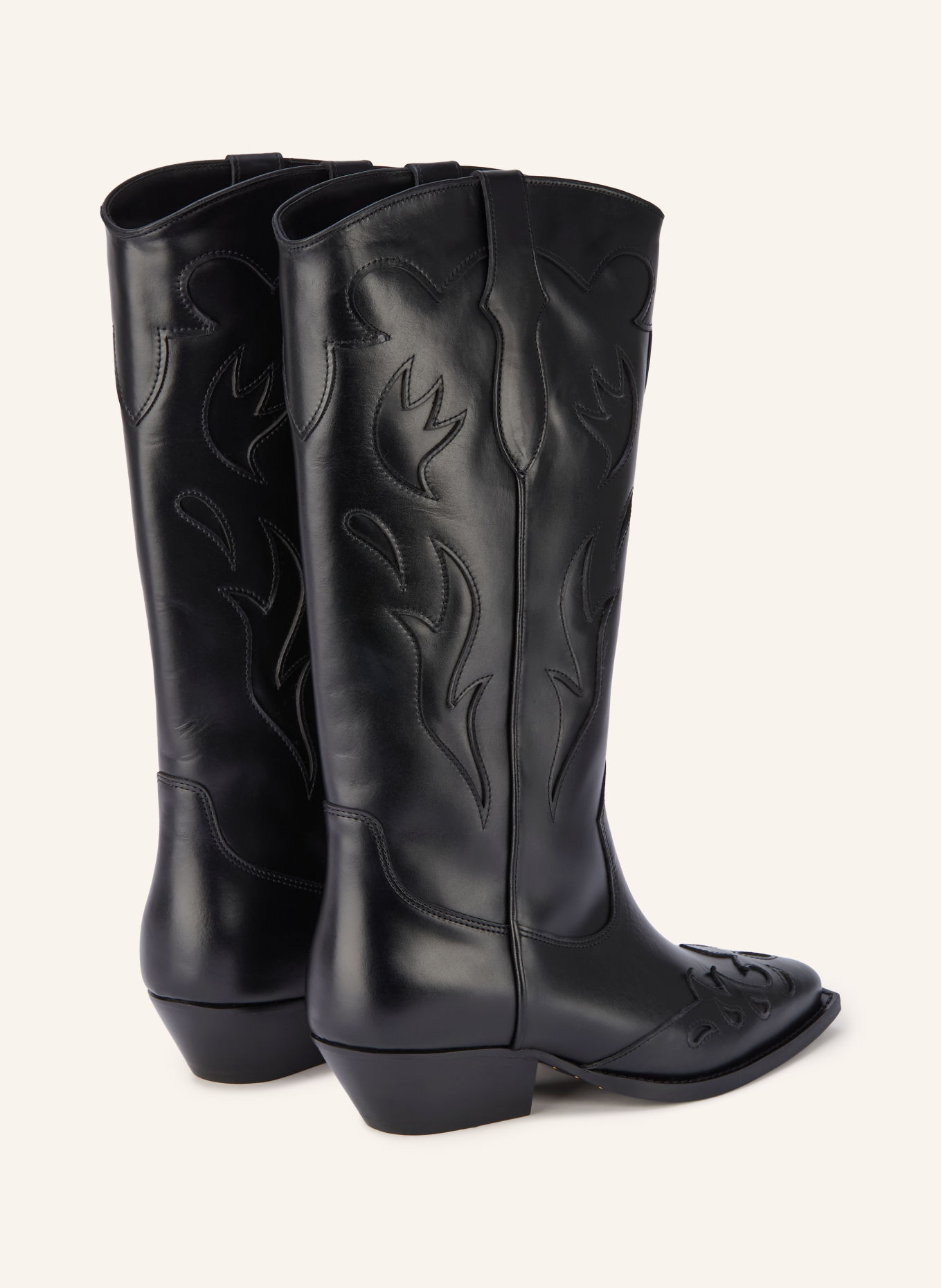 SANDRO Cowboy Boots: SCHWARZ