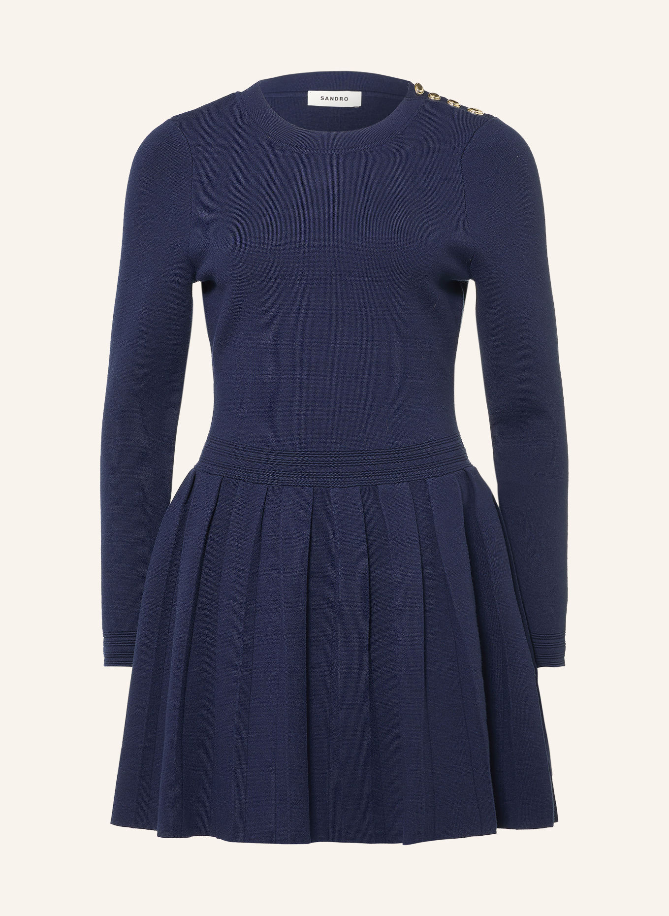 SANDRO Strickkleid: DUNKELBLAU