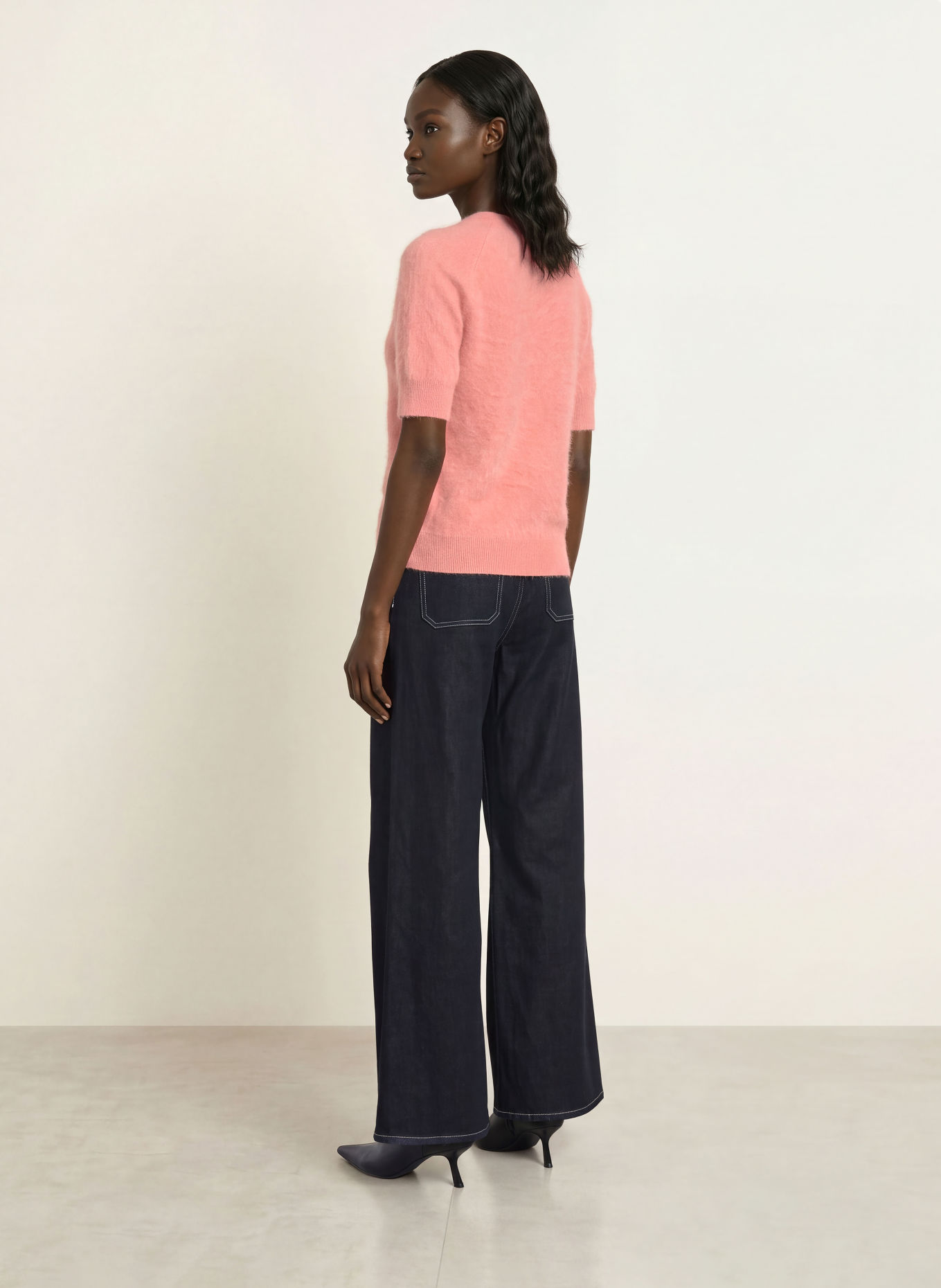 REISS Gebreid shirt JULIA van kasjmier: LICHTROOD