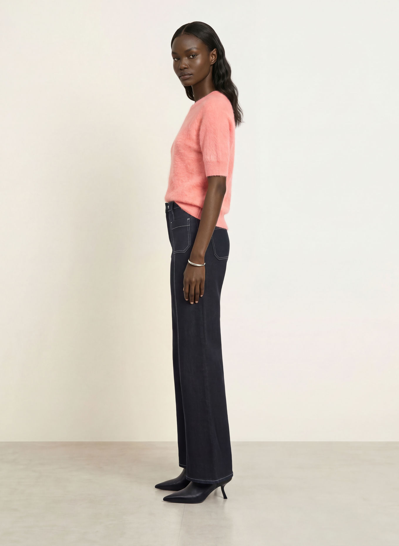 REISS Gebreid shirt JULIA van kasjmier: LICHTROOD
