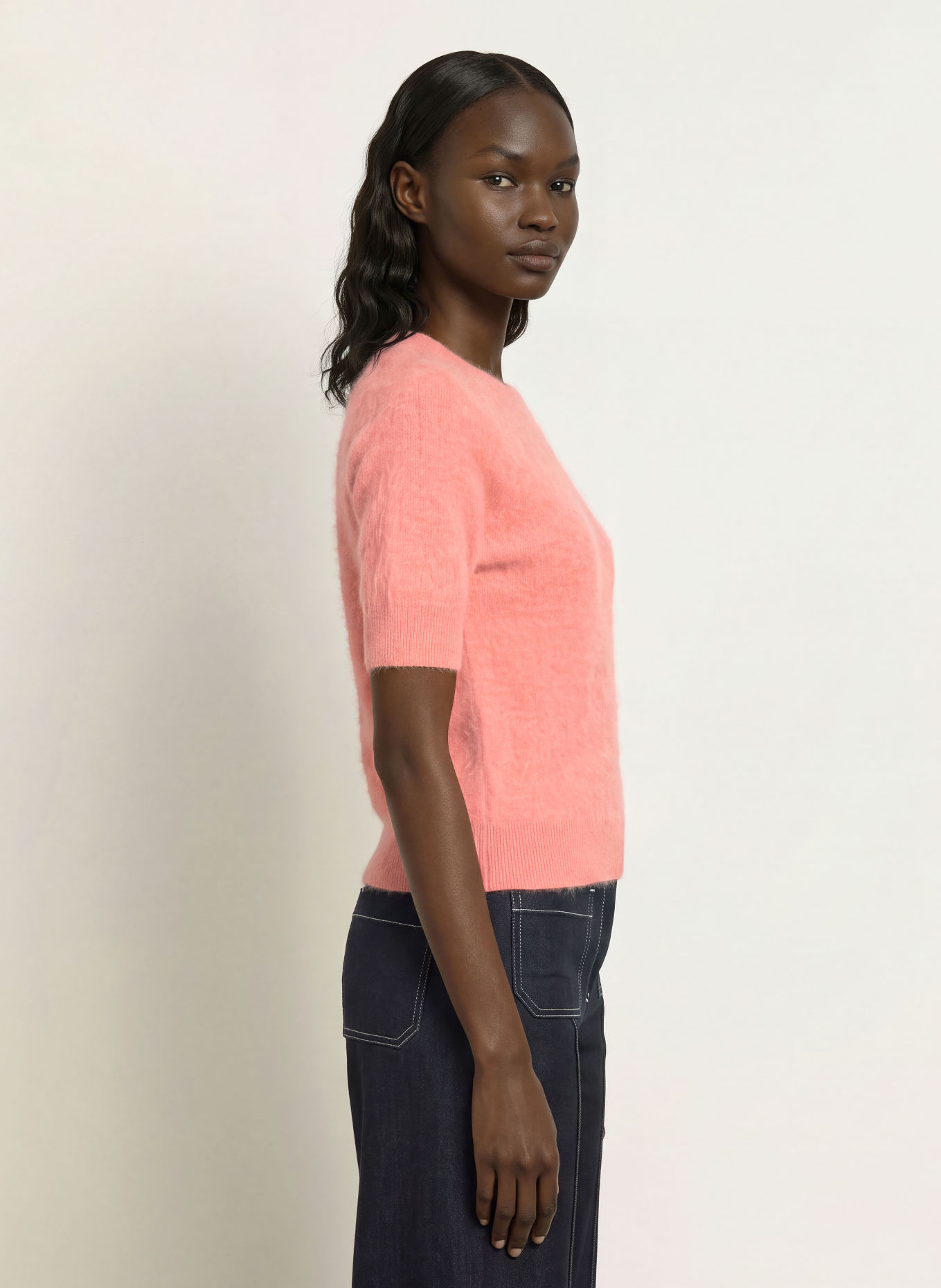 REISS Gebreid shirt JULIA van kasjmier: LICHTROOD