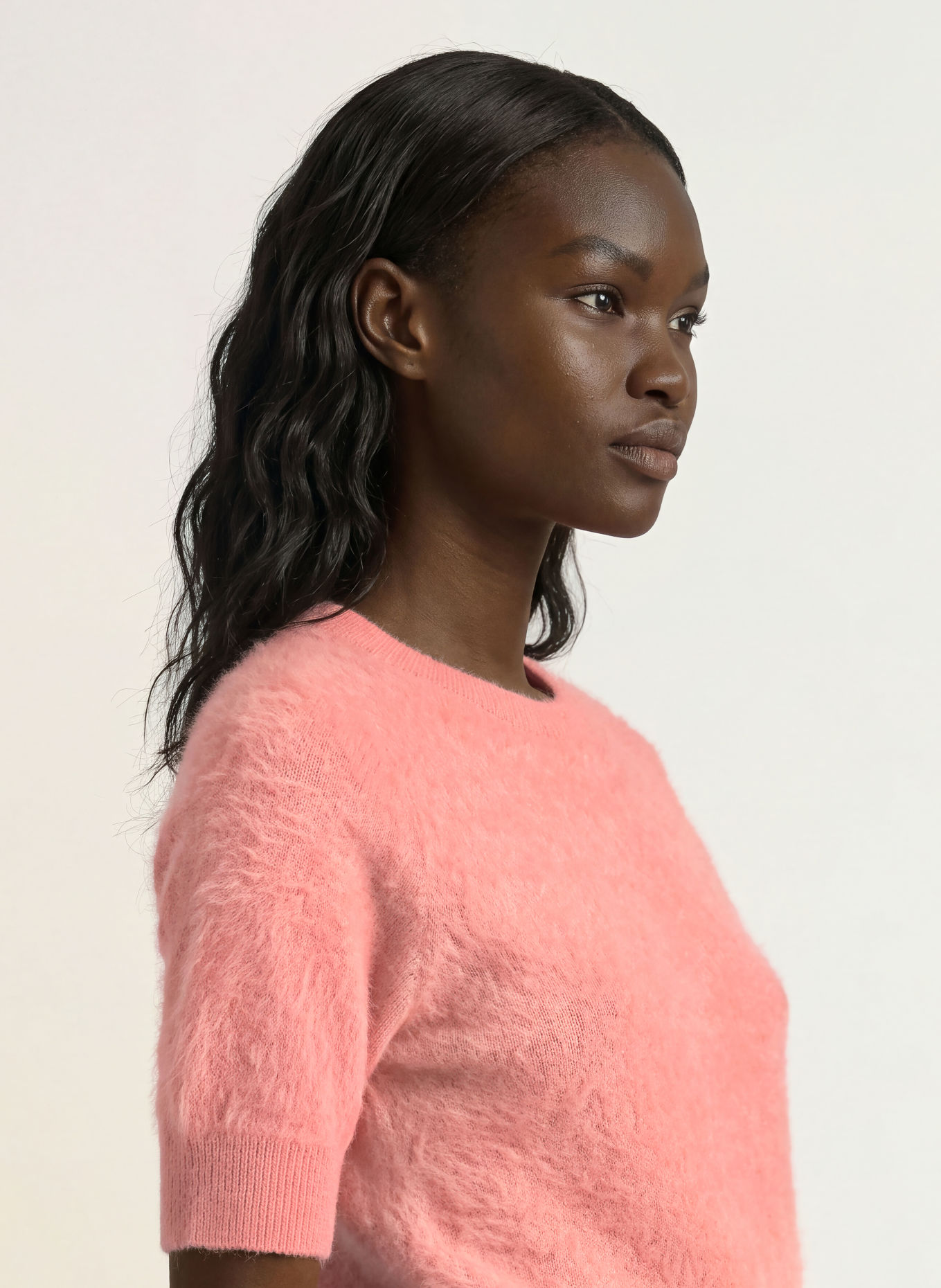 REISS Gebreid shirt JULIA van kasjmier: LICHTROOD