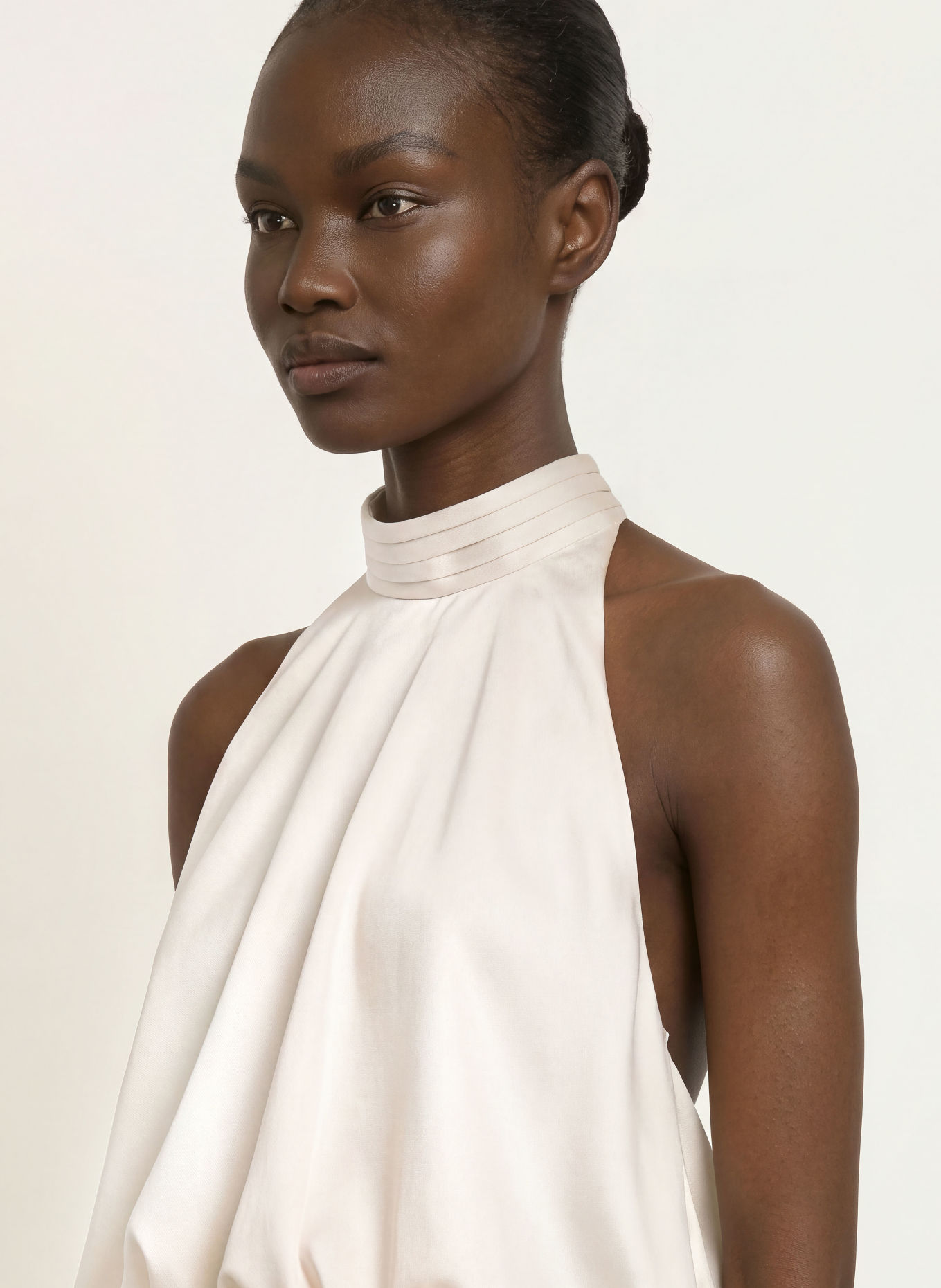 CLAUDIE PIERLOT Blusentop aus Satin: ECRU