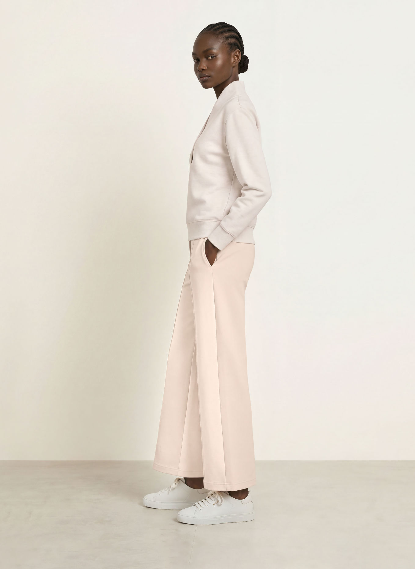 REISS Marlenehose LAYLA aus Jersey: CREME