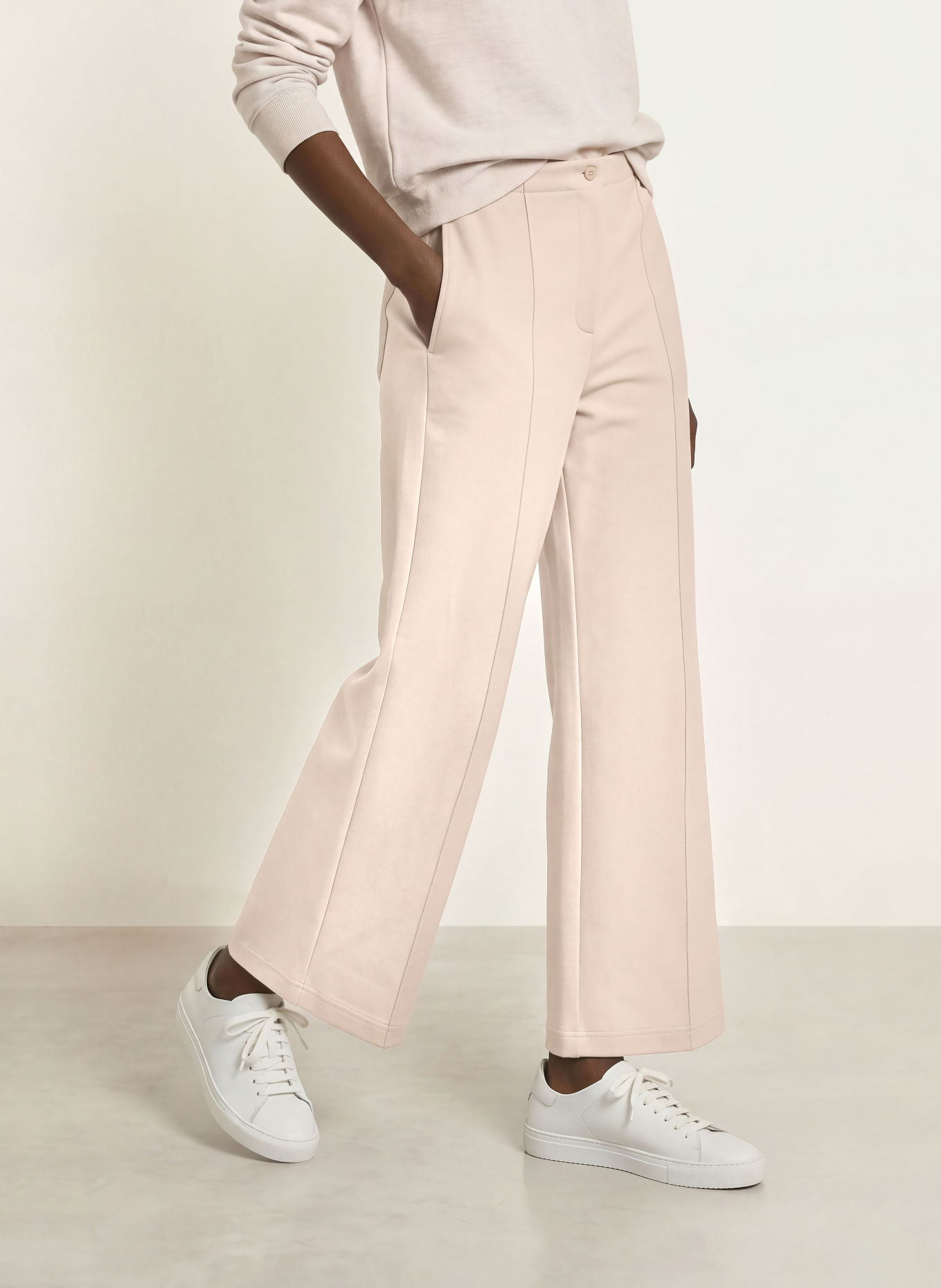REISS Marlenehose LAYLA aus Jersey: CREME