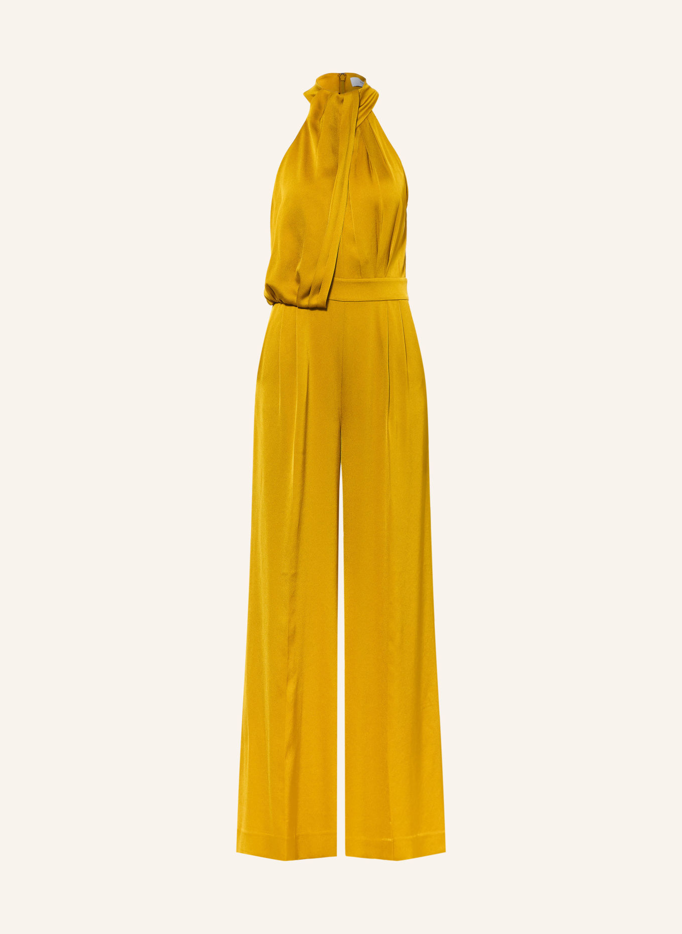 REISS FINLEY Satin Jumpsuit: DARK YELLOW