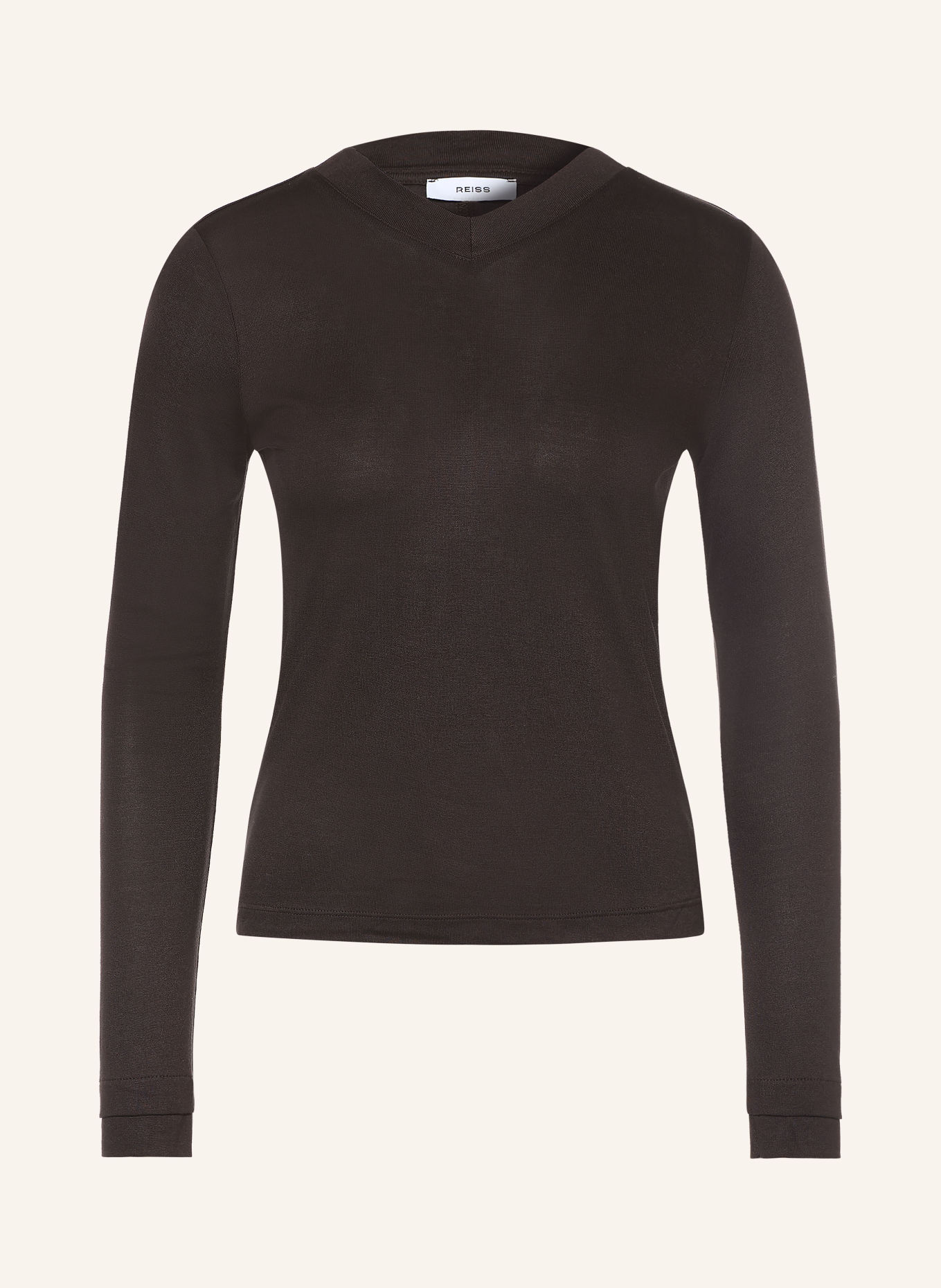 REISS Longsleeve BRODY: MARRON FONCÉ