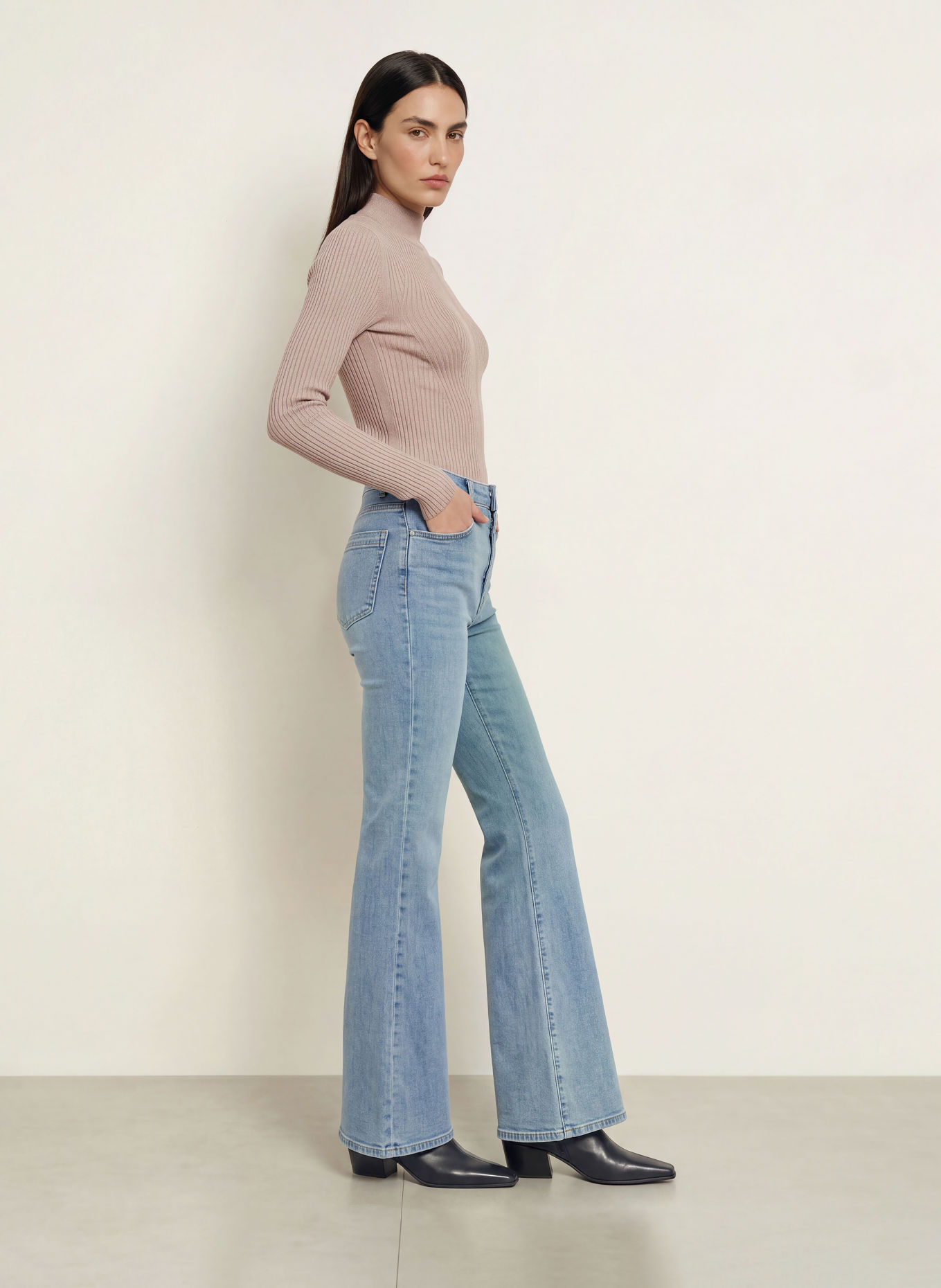 REISS Tricou cu mâneci lungi NANCY: BEJ