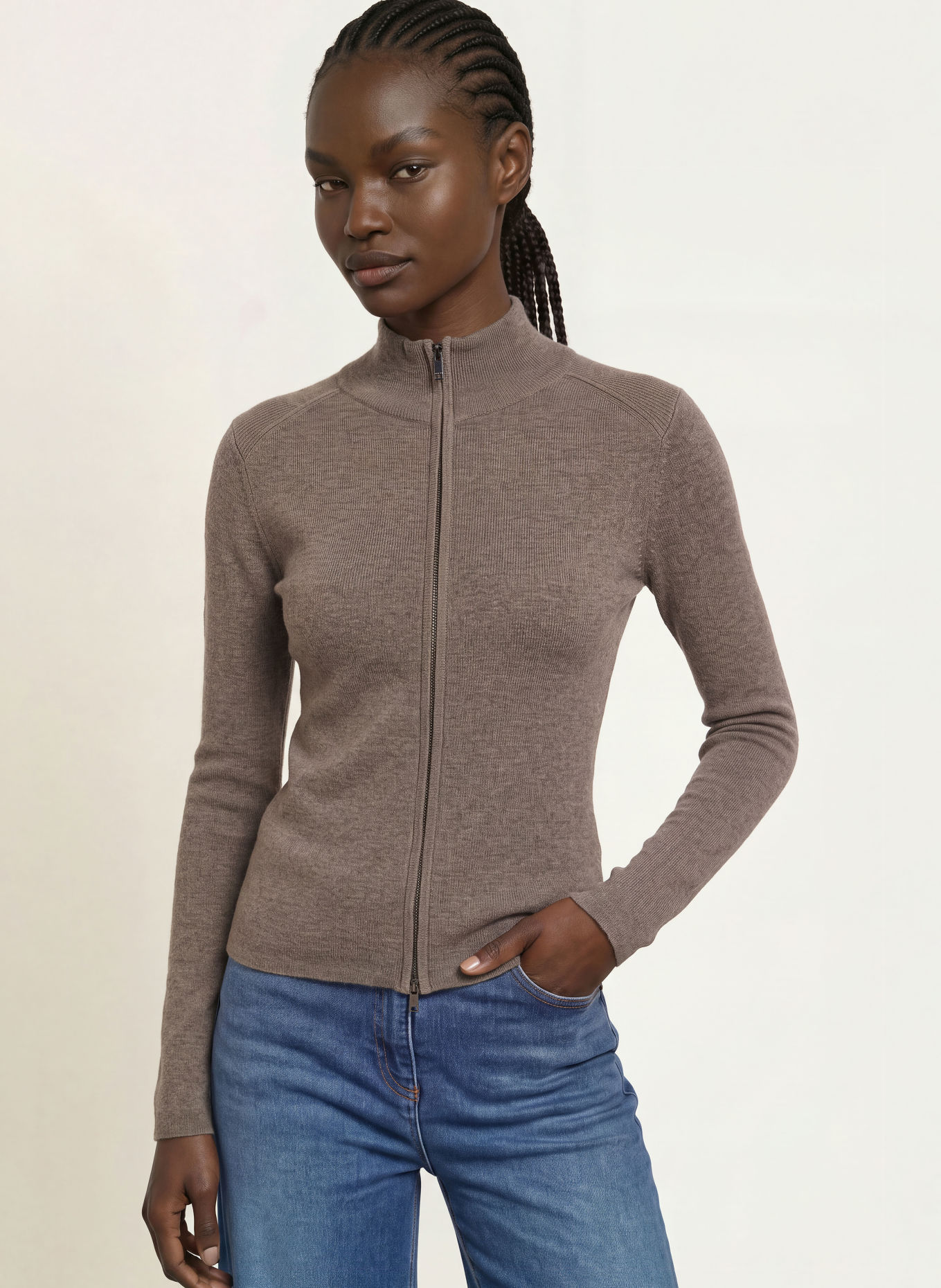 REISS Vest AVA: TAUPE