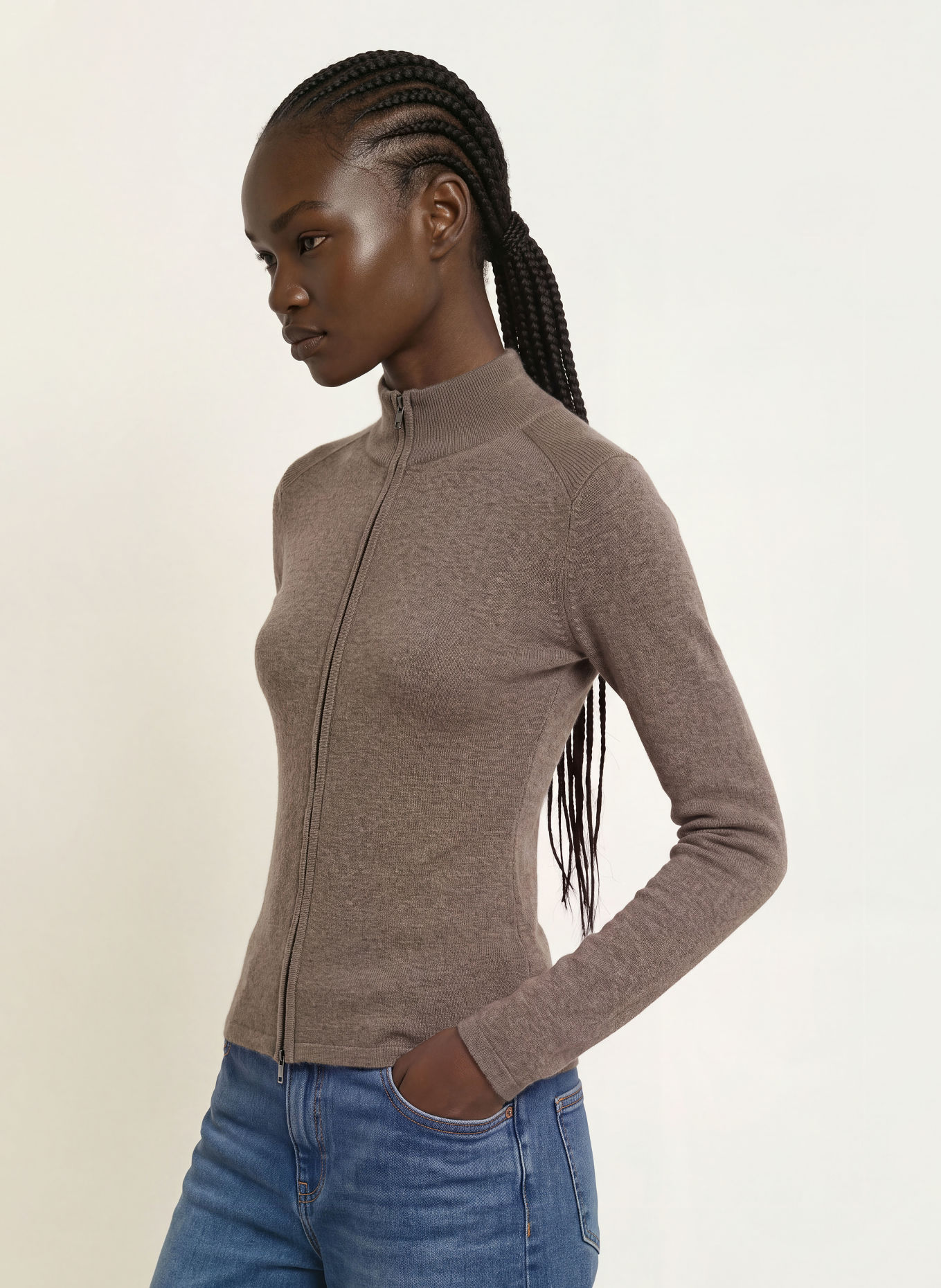 REISS Vest AVA: TAUPE