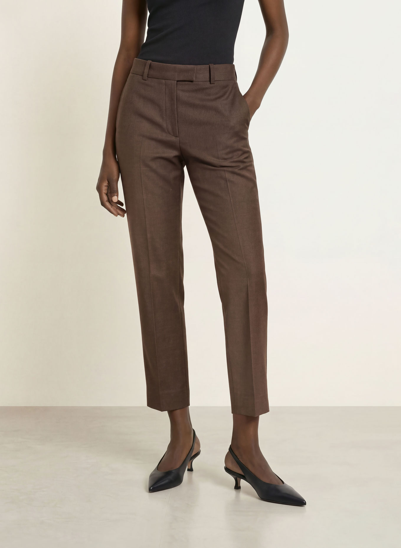 REISS Pantalon DERBY: MARRON