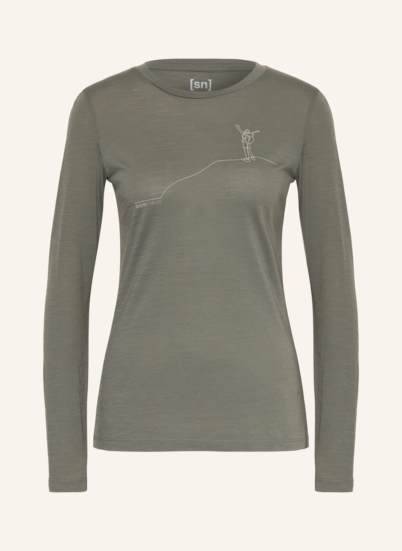 super.natural Trainingsshirt BERGGLÜCK: GRIJS