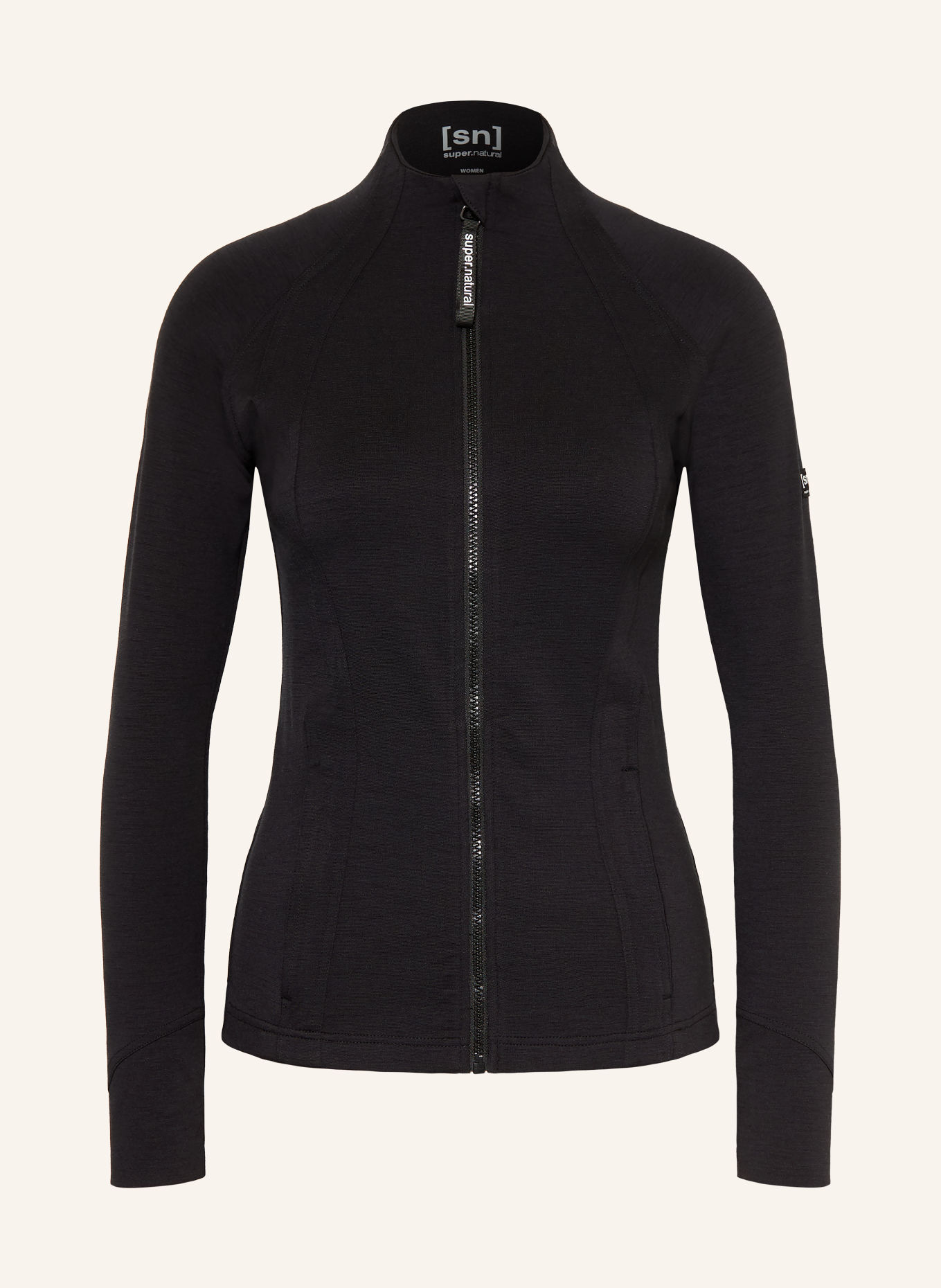 super.natural Bunda Midlayer MOVEMENT s merino vlnou: ČERNÁ
