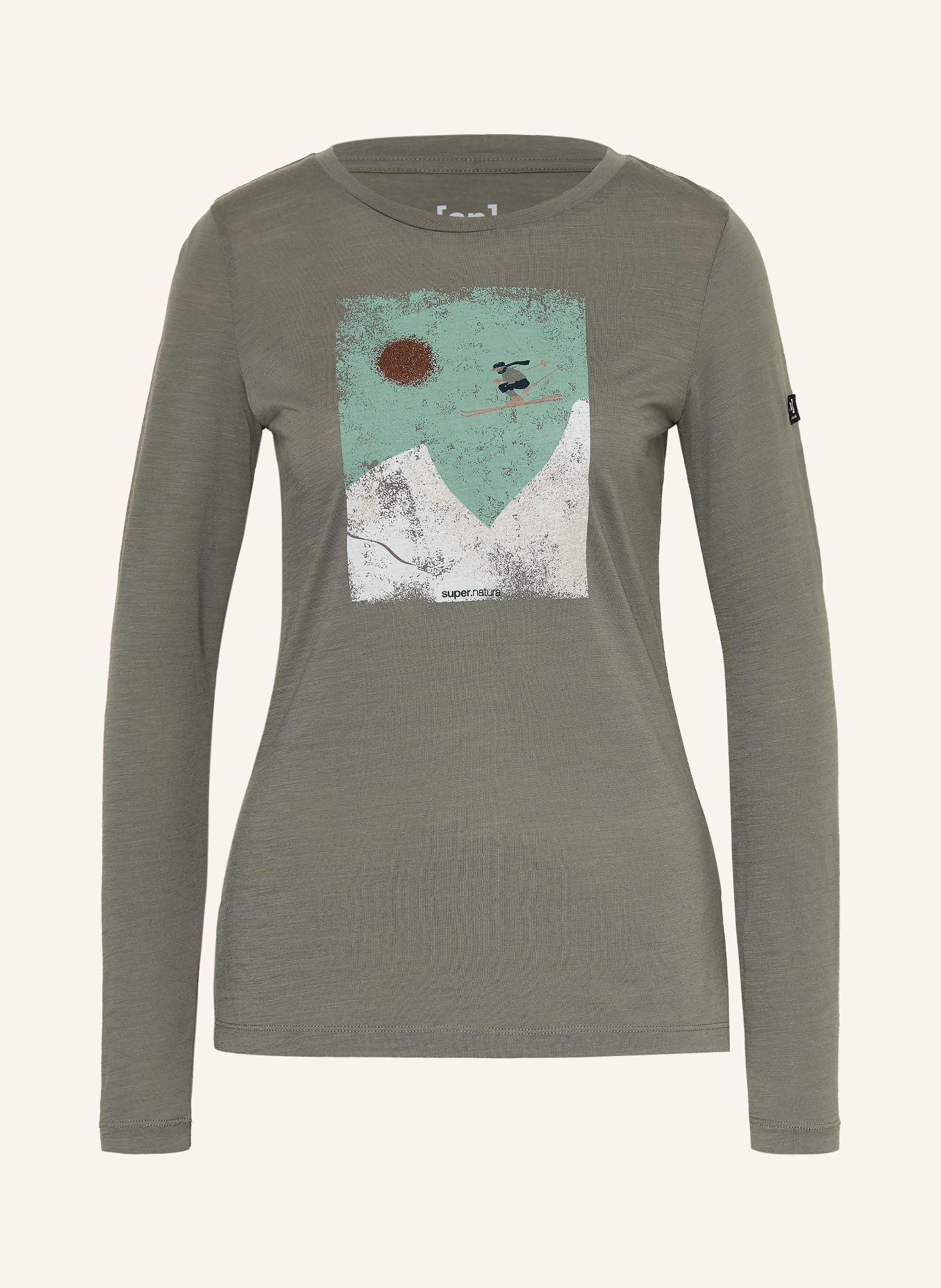 super.natural Longsleeve SKI JUMP: DONKERGRIJS