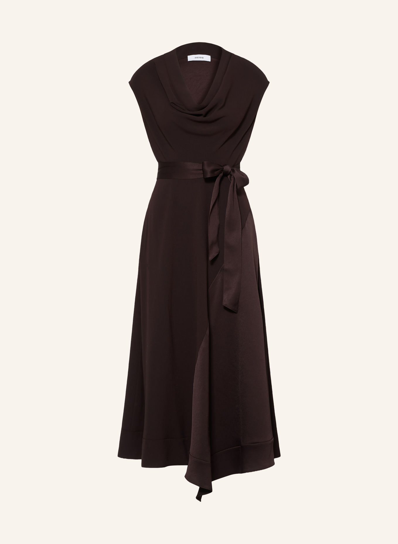 REISS Robe JUSTINE: ROUGE FONCÉ