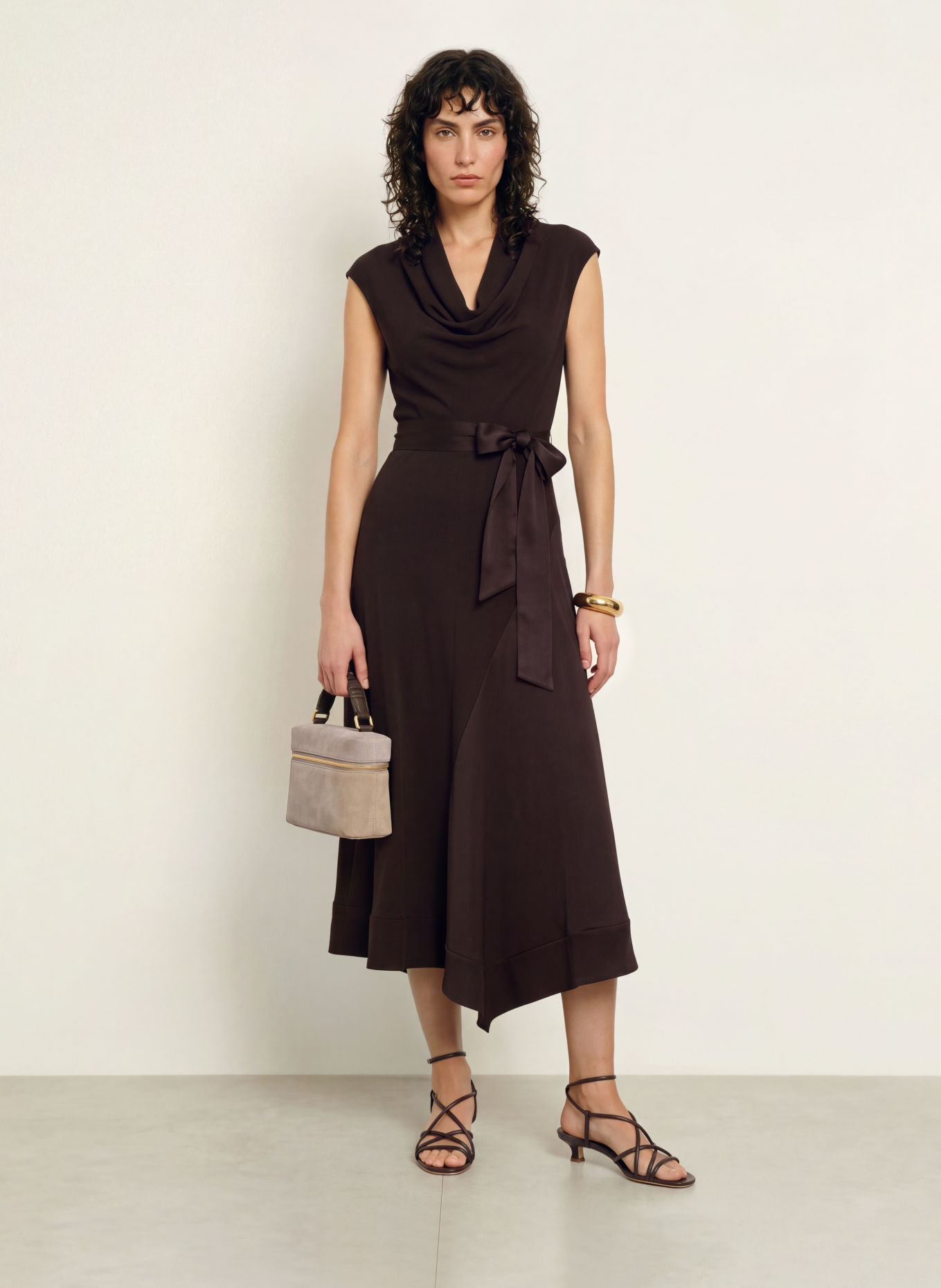 REISS Robe JUSTINE: ROUGE FONCÉ