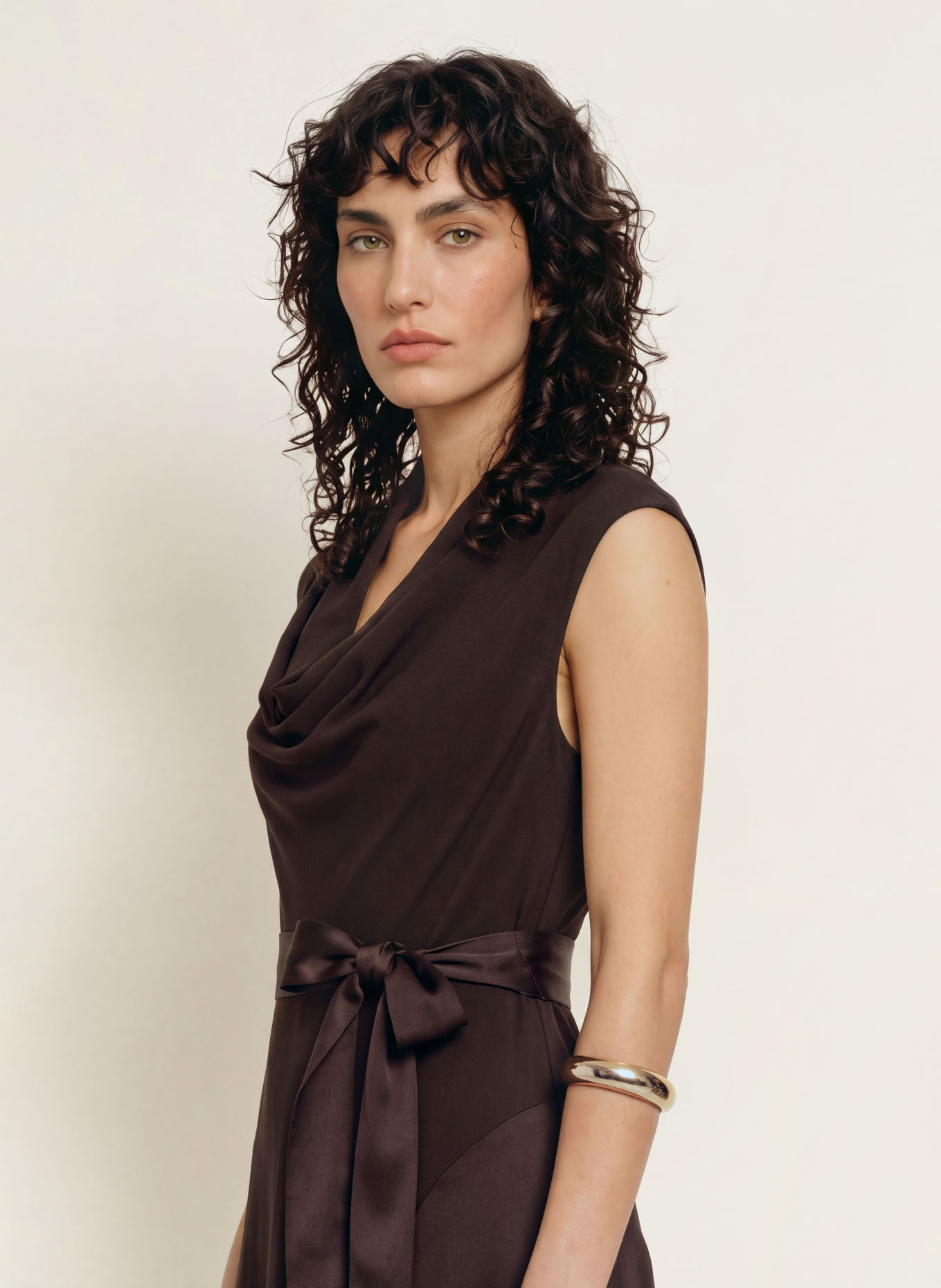 REISS Robe JUSTINE: ROUGE FONCÉ