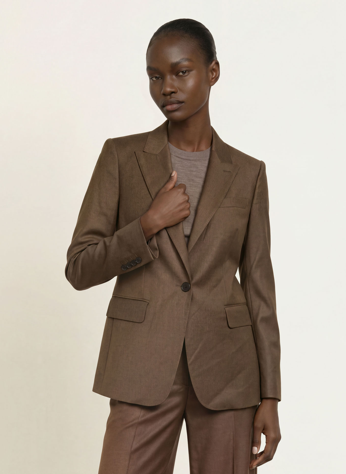 REISS Blazer DERBY: MARRON FONCÉ
