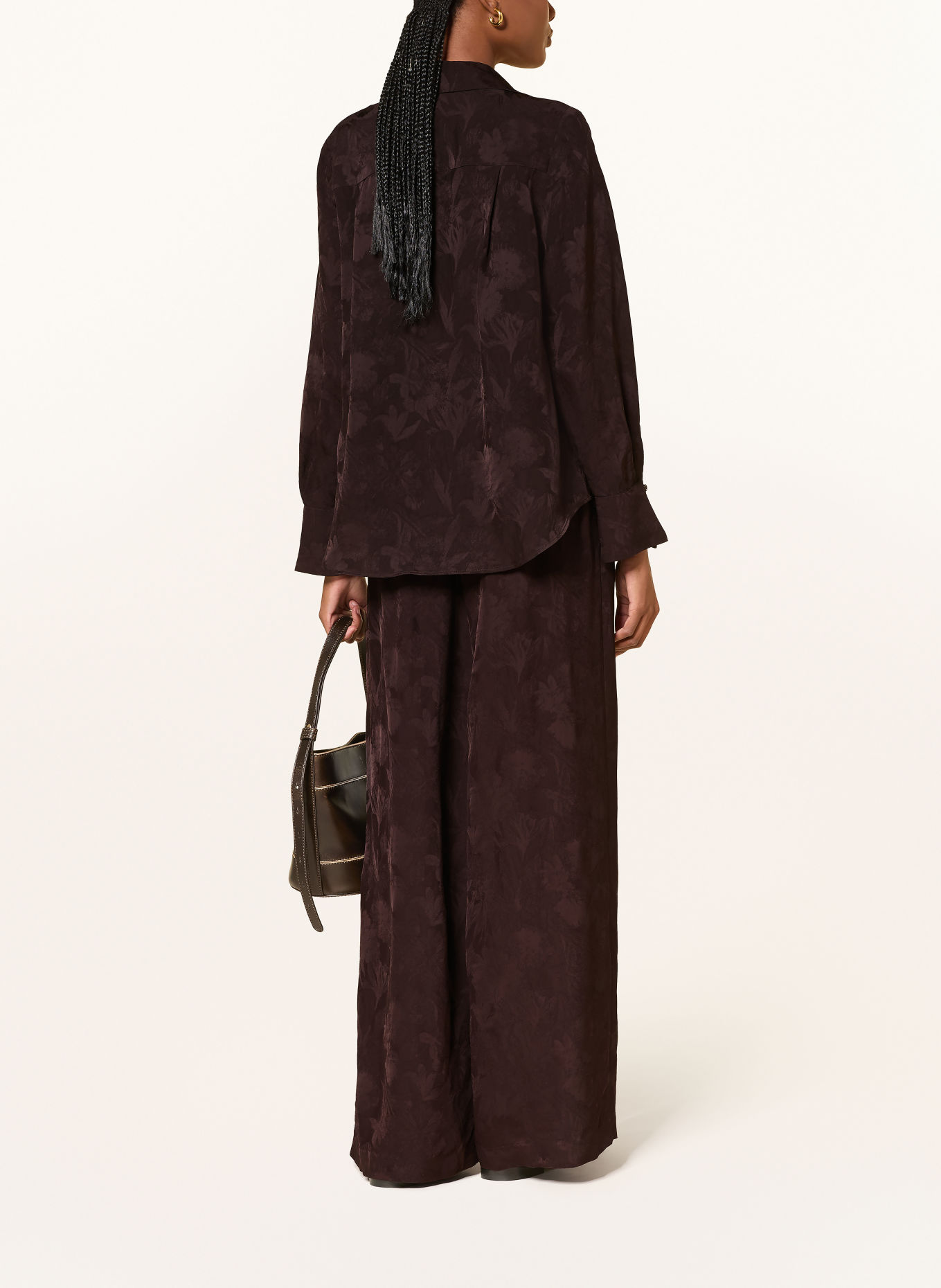 CLAUDIE PIERLOT Blusenshirt aus Jacquard: DUNKELBRAUN