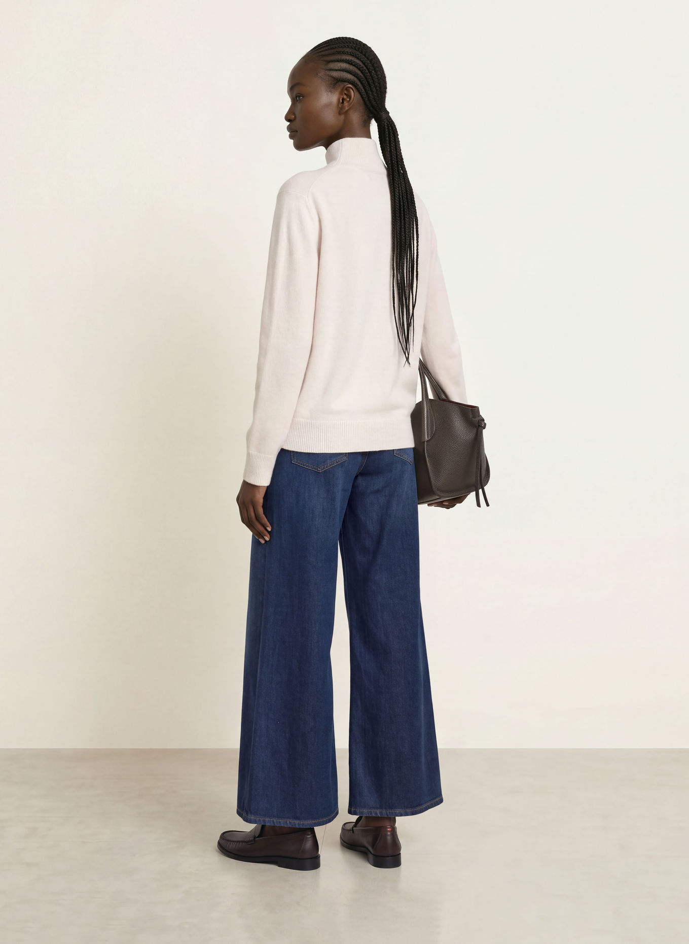REISS BLANCHE Cashmere Sweater: CREAM