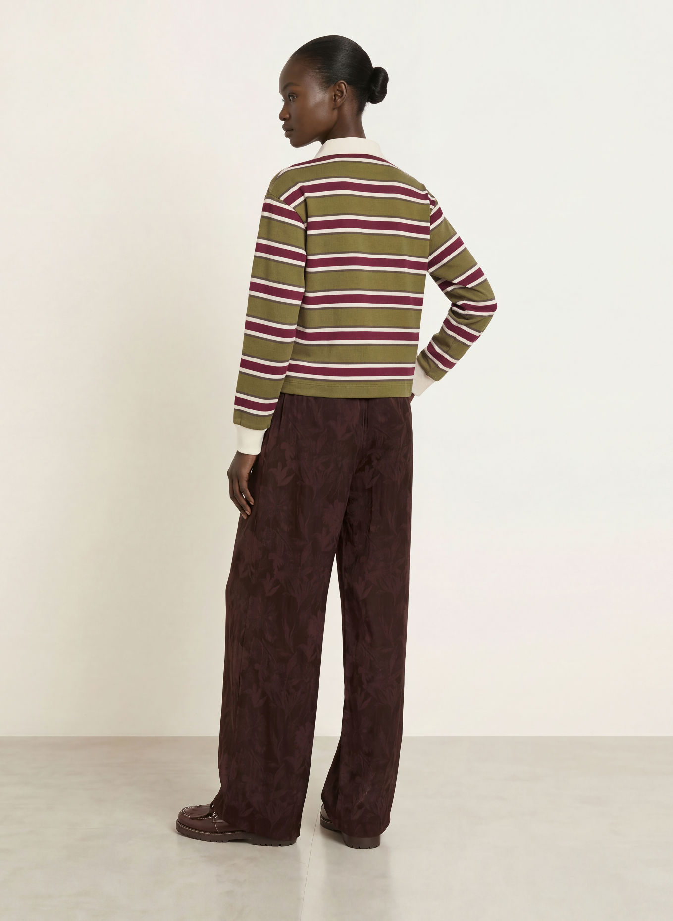 CLAUDIE PIERLOT Jacquard-Hose: DUNKELBRAUN