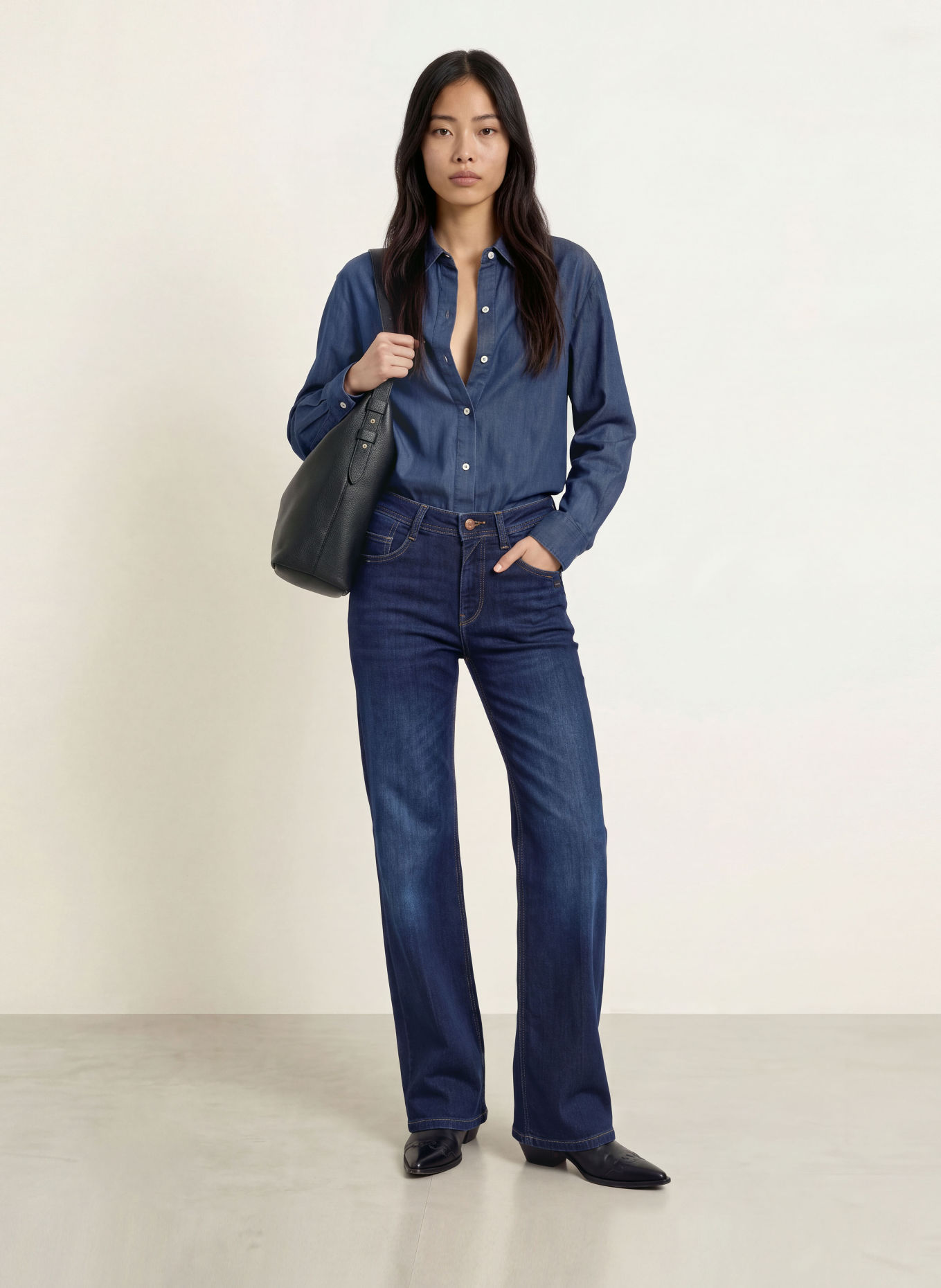 GANG Wide leg jeans AMELIE: 7765 simply dark blue