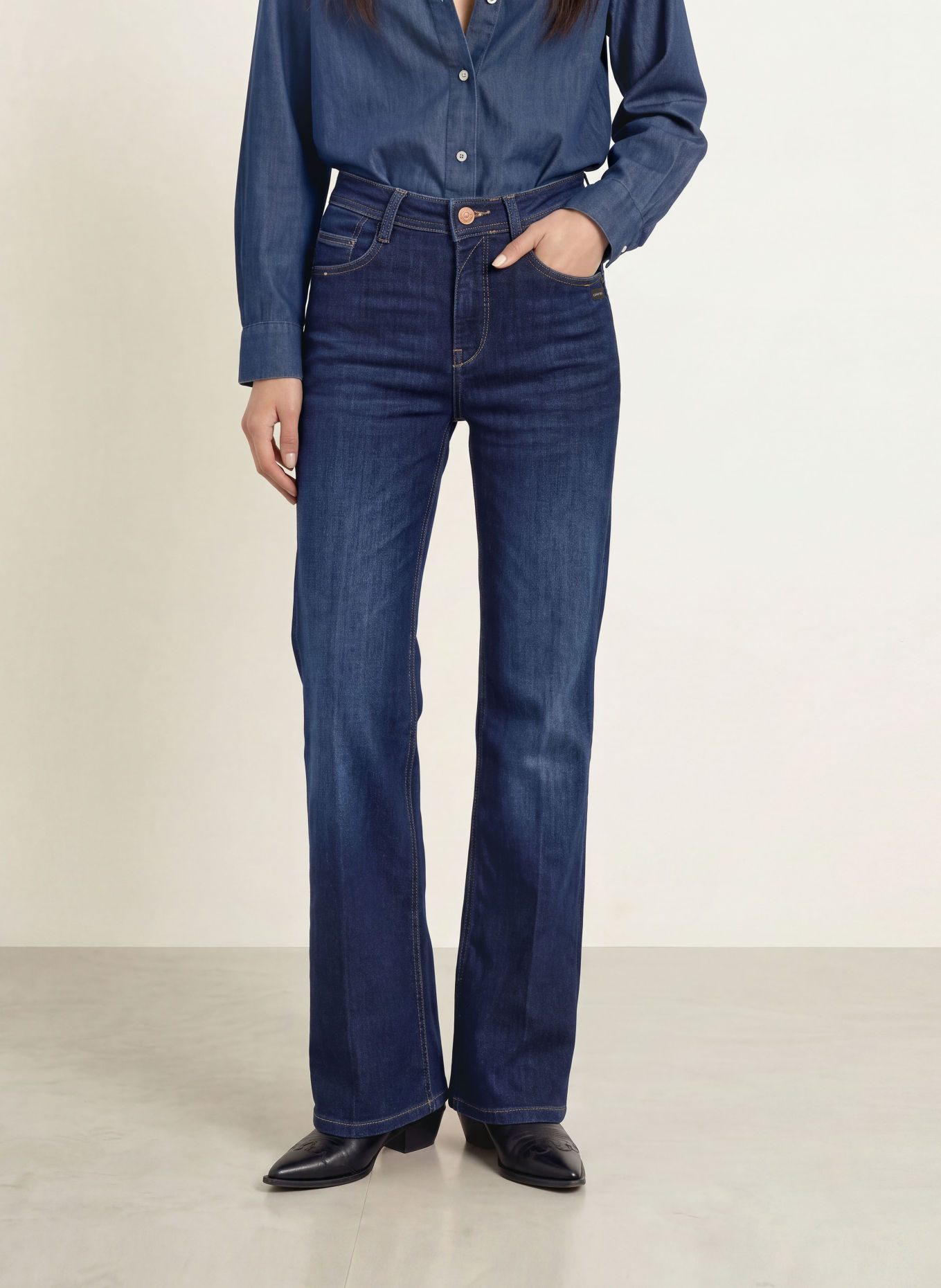GANG Wide leg jeans AMELIE: 7765 simply dark blue