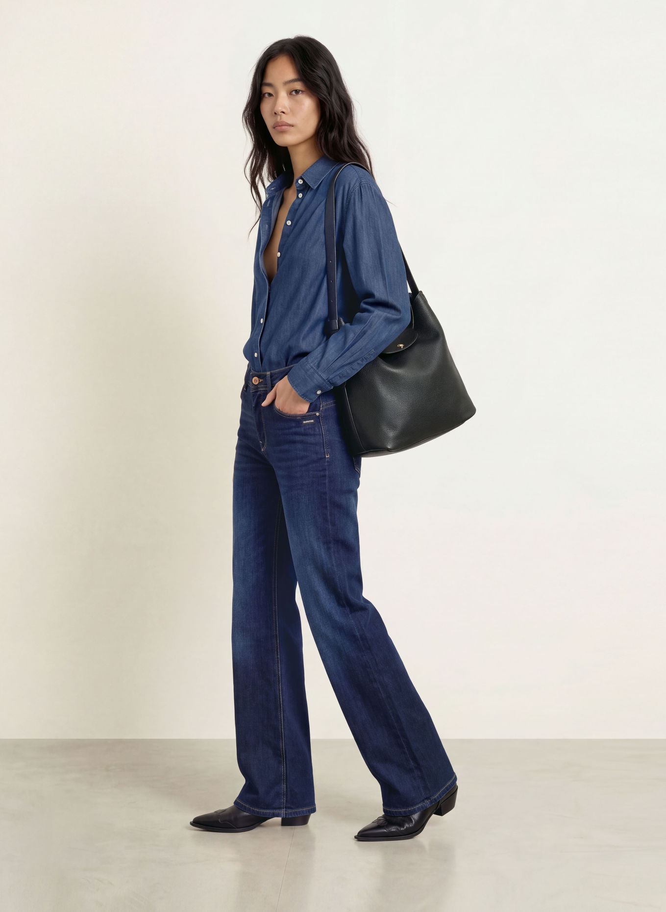 GANG Wide leg jeans AMELIE: 7765 simply dark blue