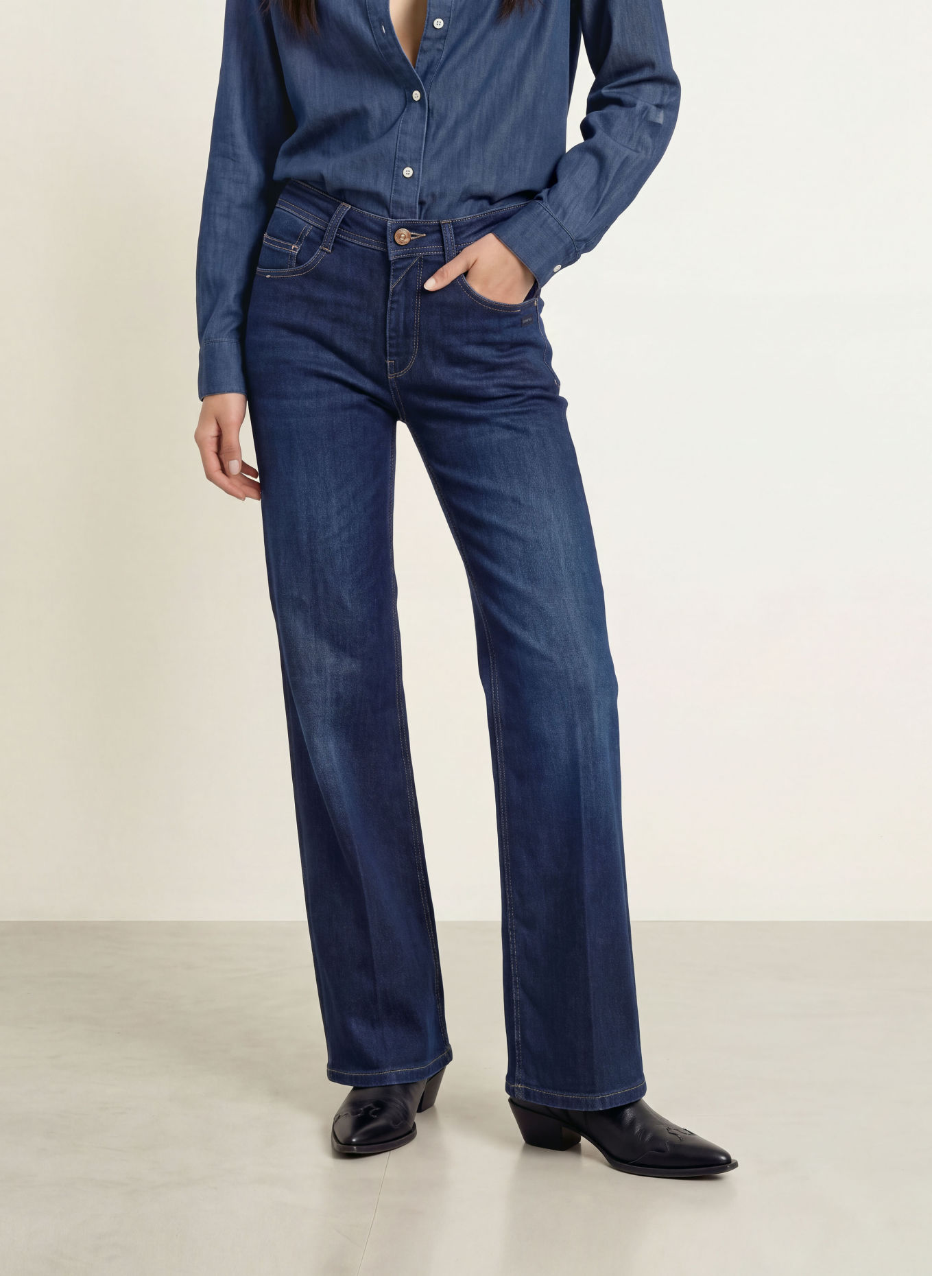 GANG Wide leg jeans AMELIE: 7765 simply dark blue