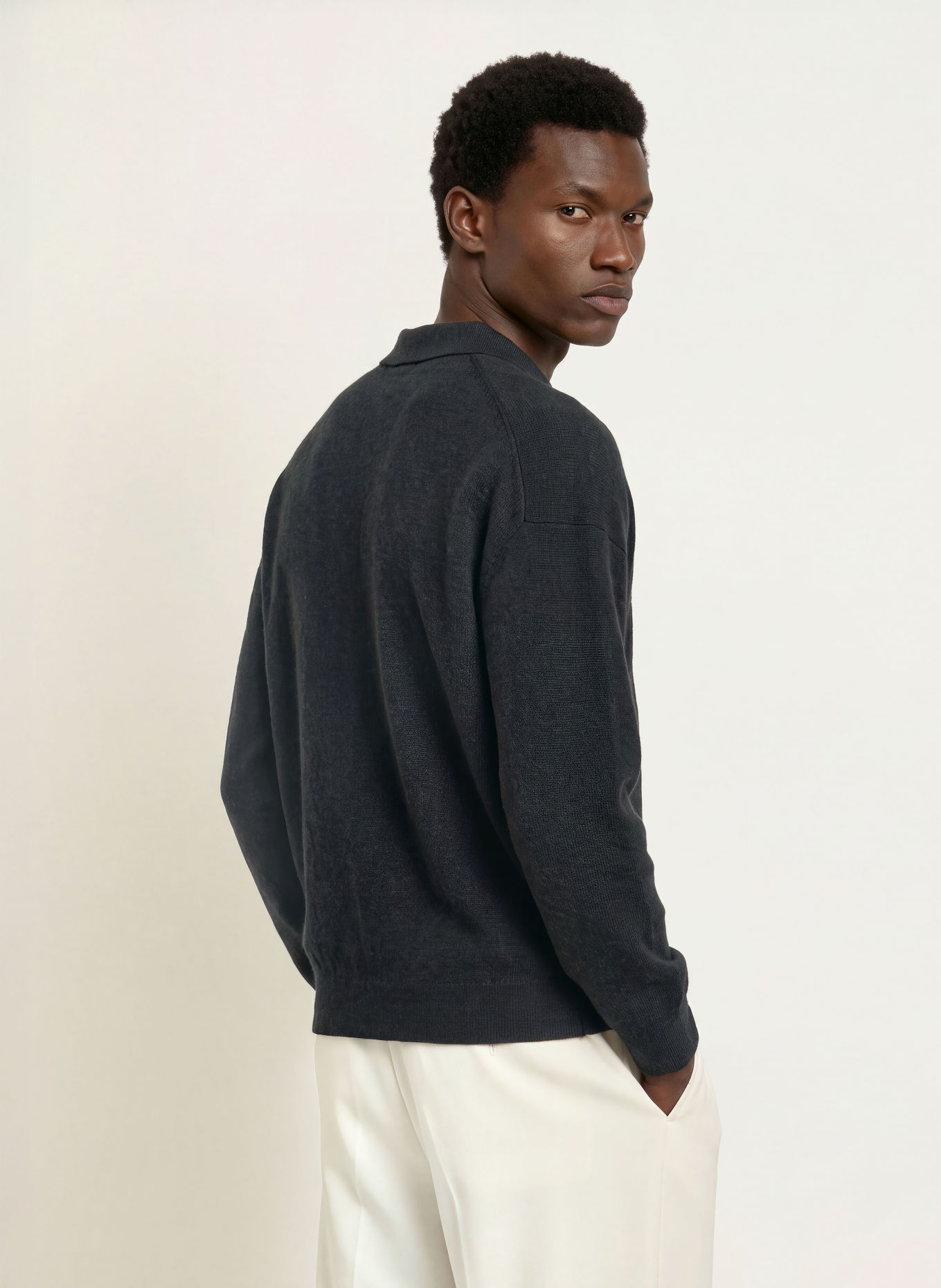 SANDRO Pullover mit Alpaka: SCHWARZ