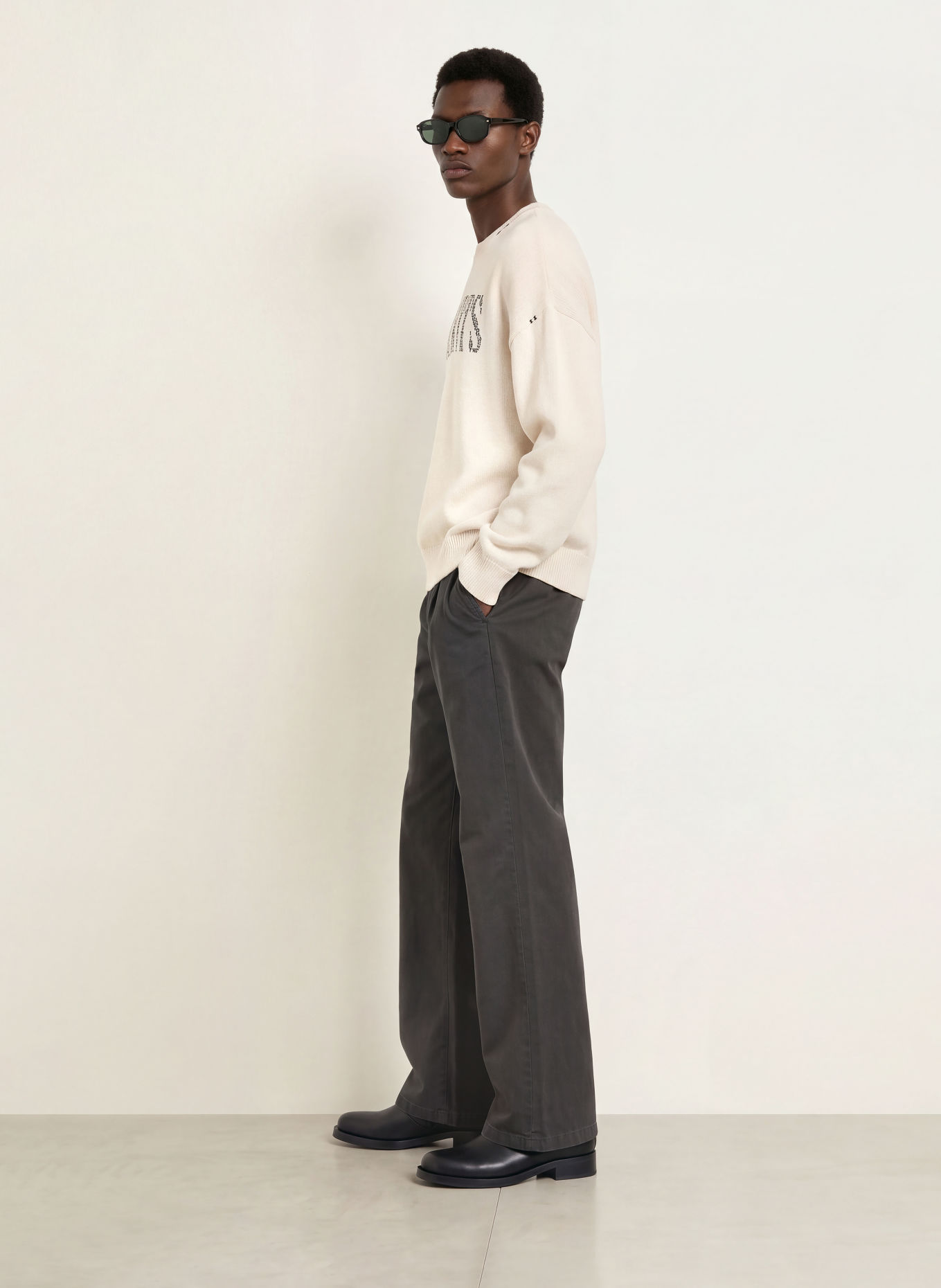 ALLSAINTS Chino ASTON Wide Fit: DONKERGRIJS