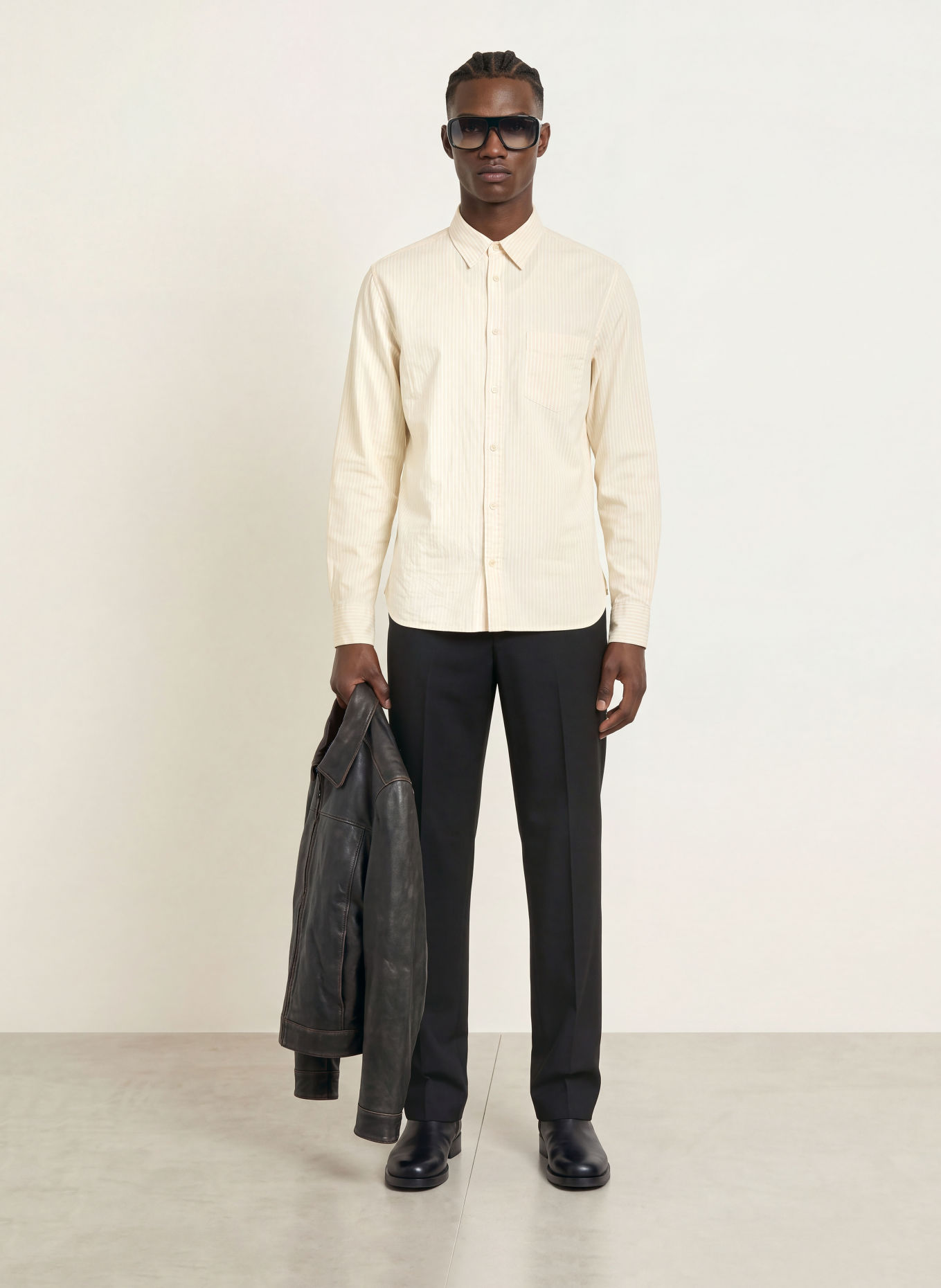 ALLSAINTS Hemd JUDD Regular Fit: BEIGE / COGNAC