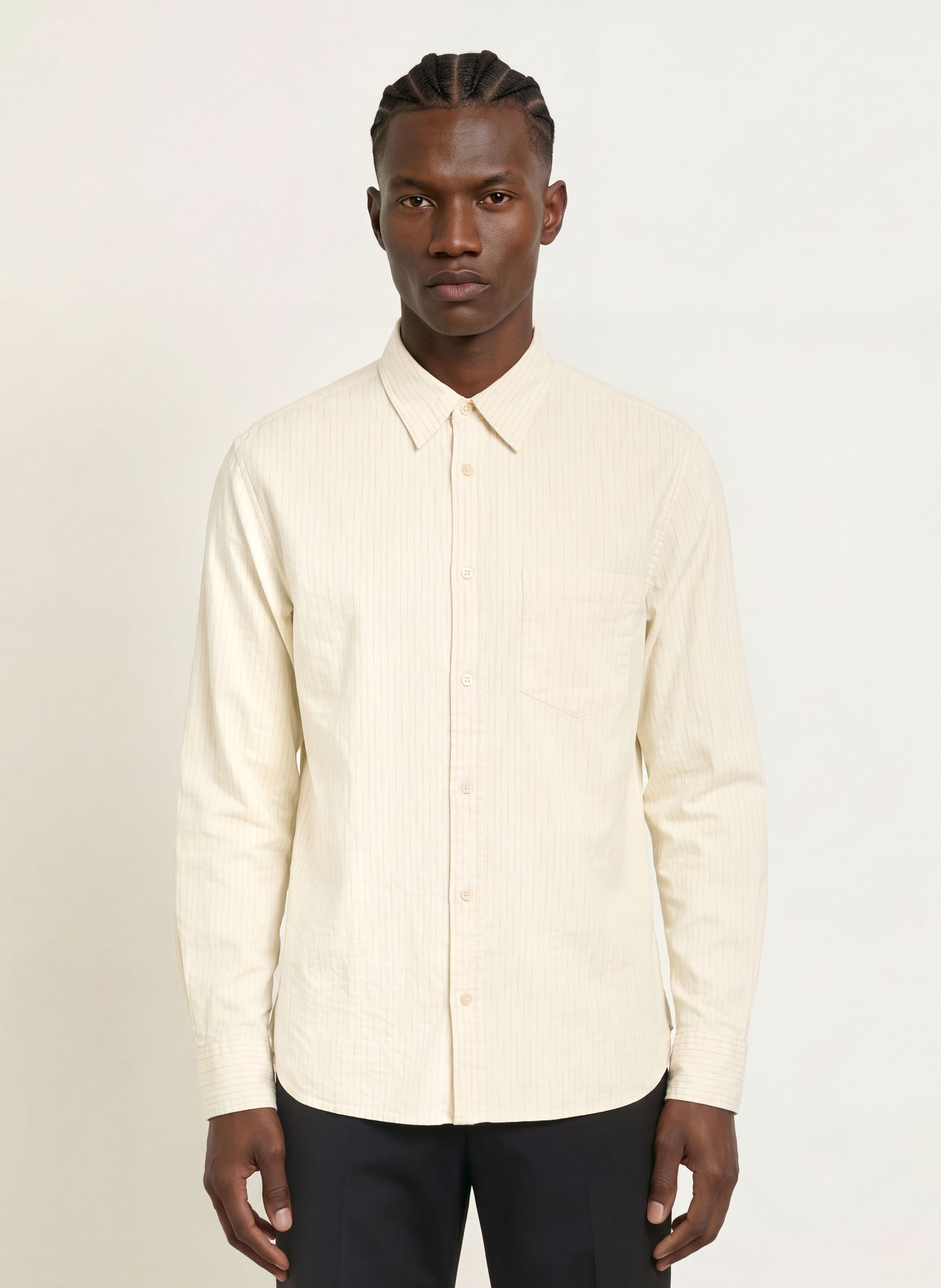 ALLSAINTS Hemd JUDD Regular Fit: BEIGE / COGNAC