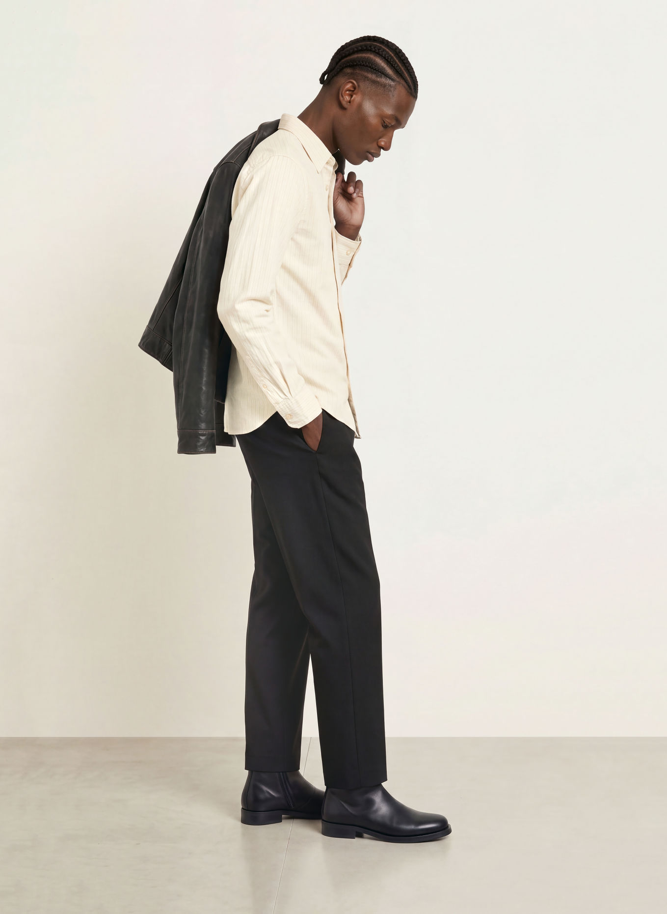 ALLSAINTS Hemd JUDD Regular Fit: BEIGE / COGNAC