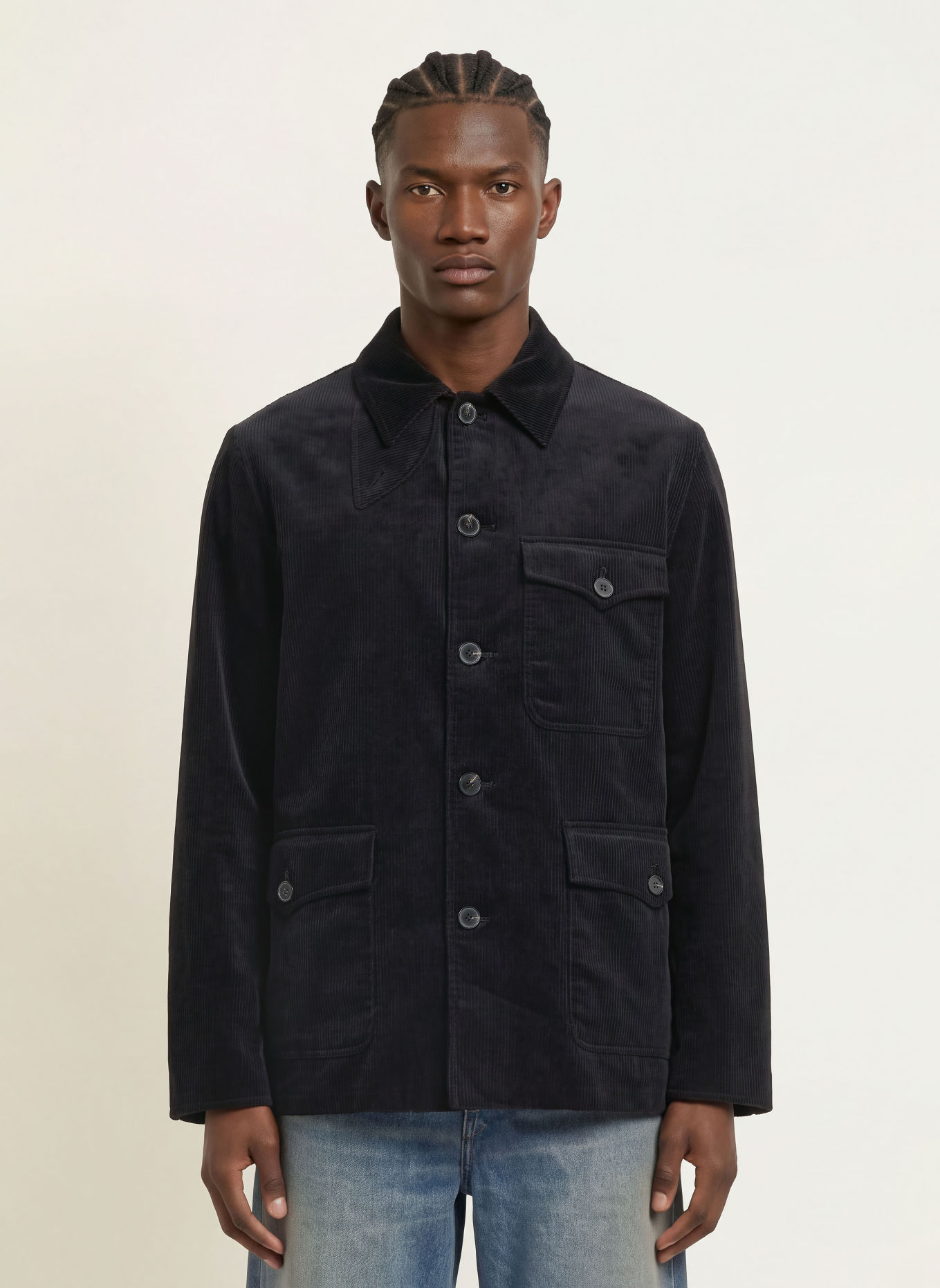 ALLSAINTS Corduroy-Overjacket EDEN: ZWART