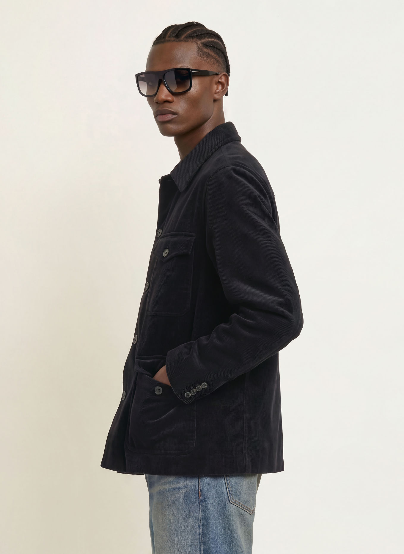 ALLSAINTS Corduroy-Overjacket EDEN: ZWART