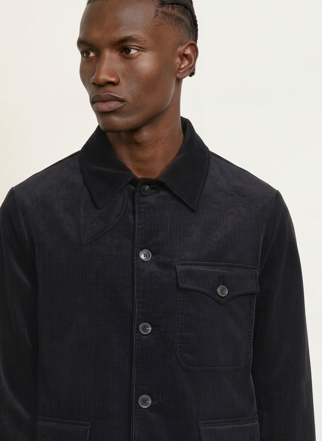ALLSAINTS Corduroy-Overjacket EDEN: ZWART