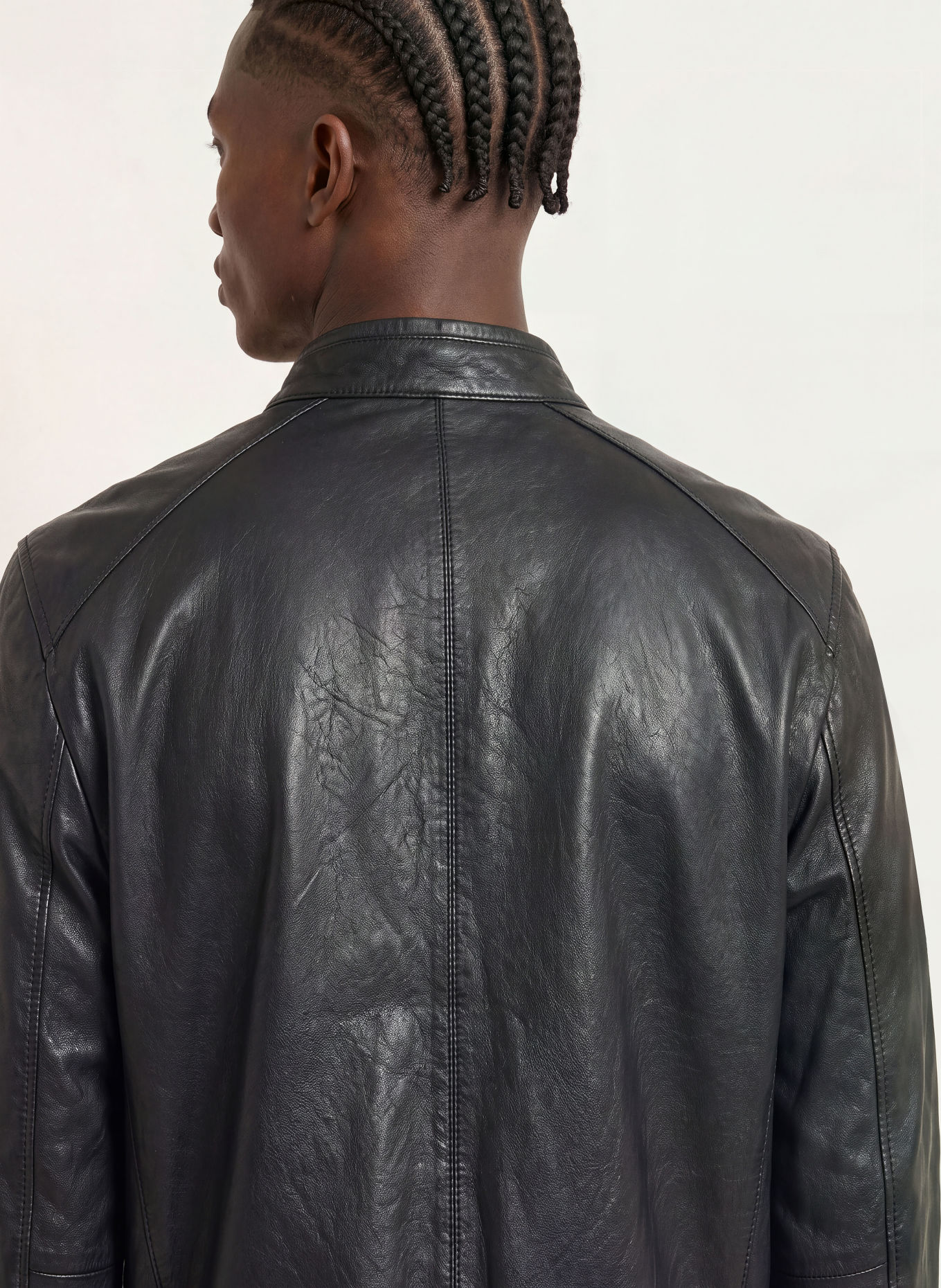 ALLSAINTS Lederjacke HIRO: SCHWARZ
