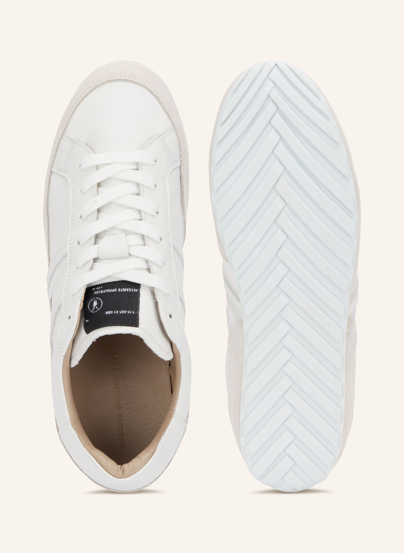 ALLSAINTS Sneakers LIAM: WIT / LICHTGRIJS