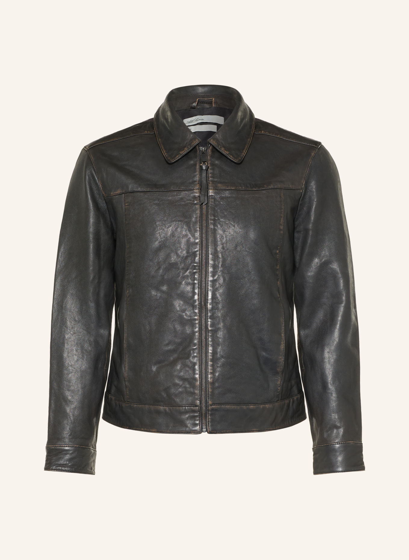ALLSAINTS Lederjacke OAKLAND: DUNKELBRAUN