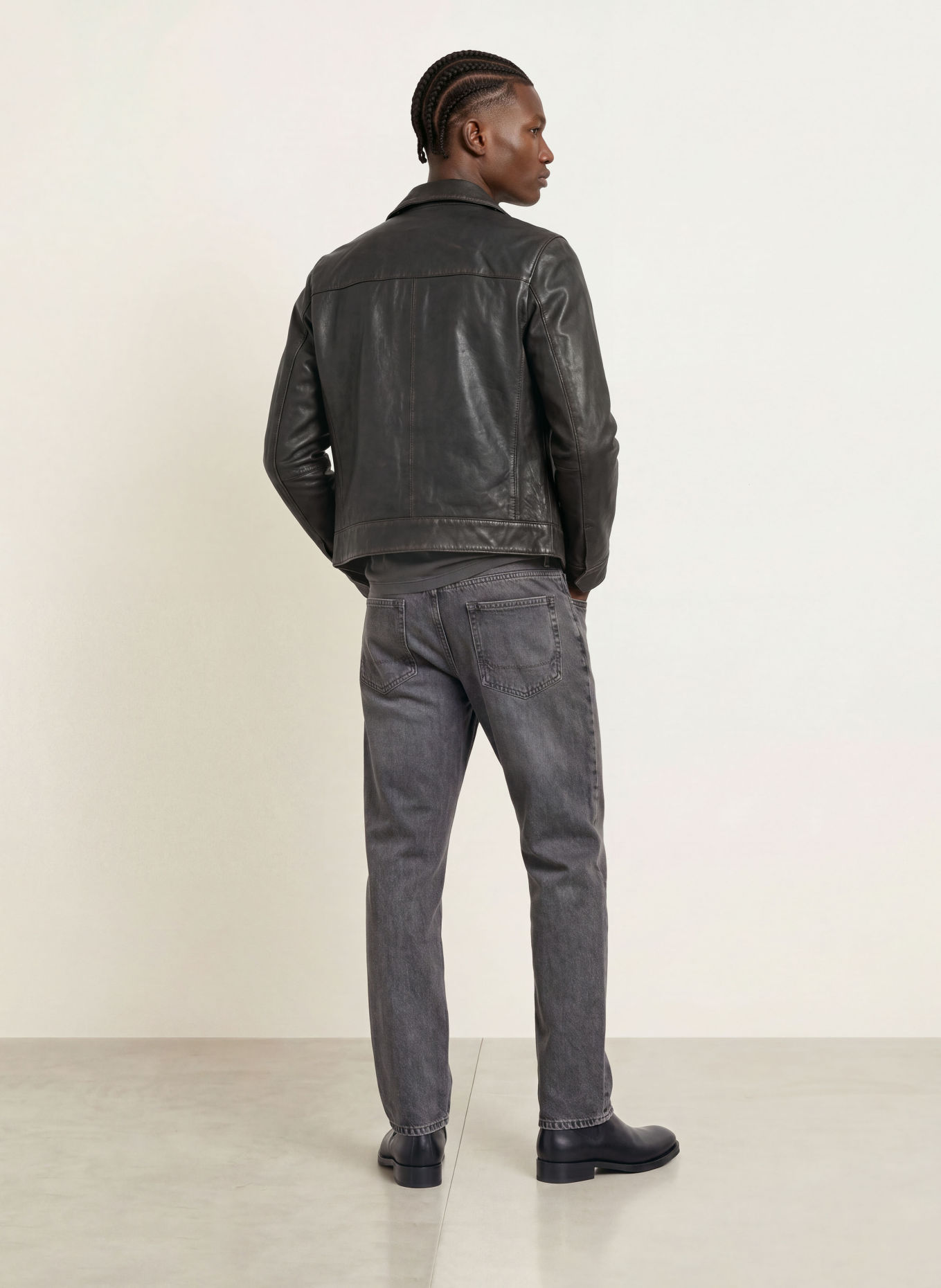 ALLSAINTS Lederjacke OAKLAND: DUNKELBRAUN