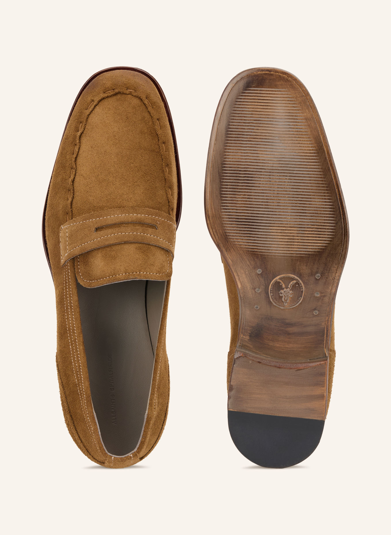 ALLSAINTS JULES Penny loafer: BROWN