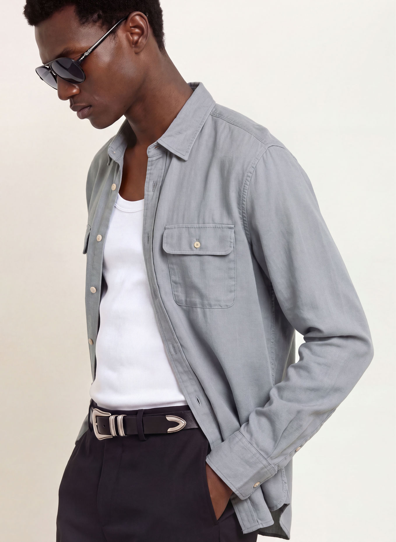 ALLSAINTS Hemd BOND Regular Fit: GRAU